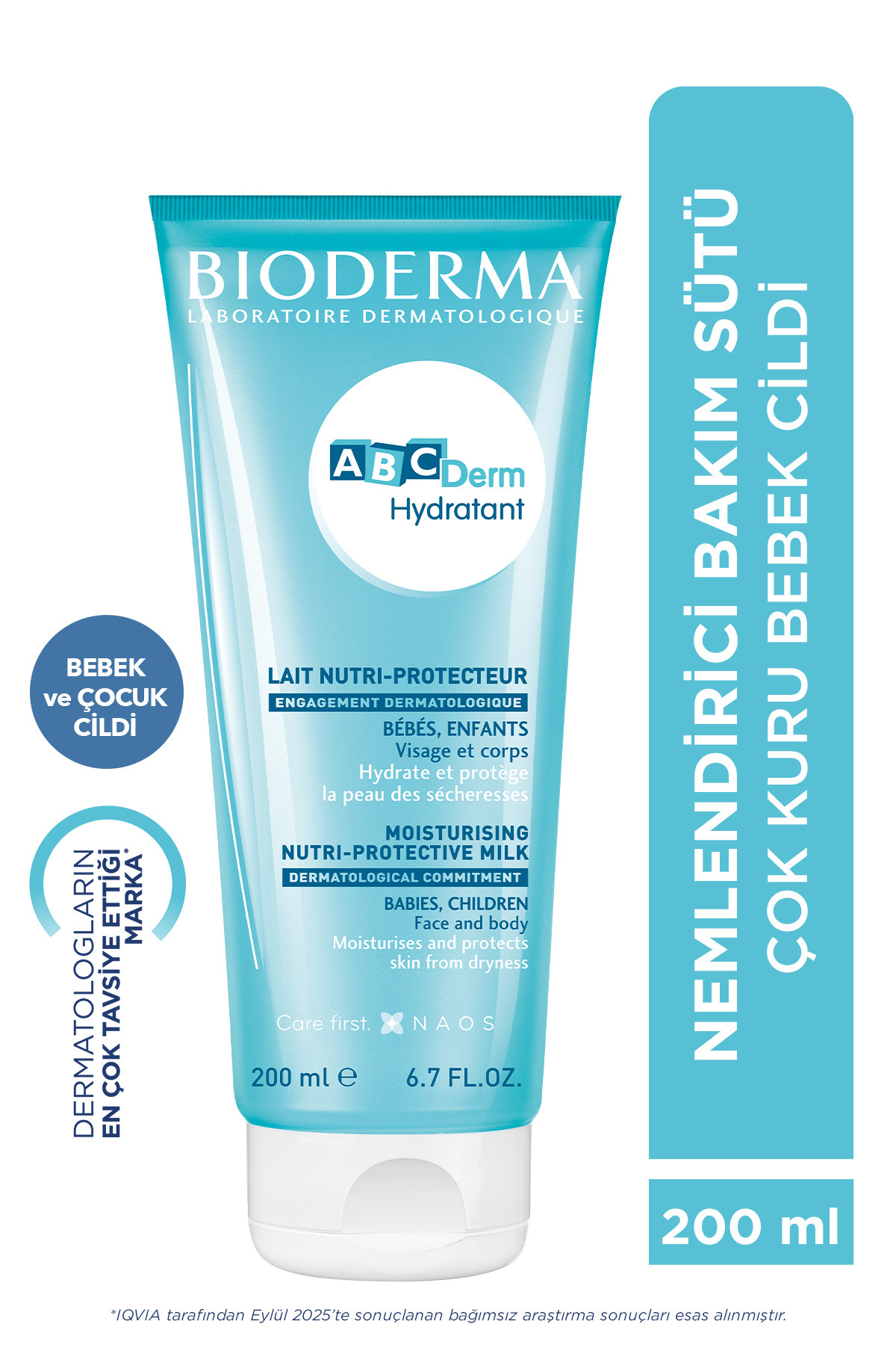 Bioderma ABCDerm Hydratant Yenidoğan, Bebek ve Çocuk için Besleyici Yoğun Nemlendirici Bakım Kremi 200 ml