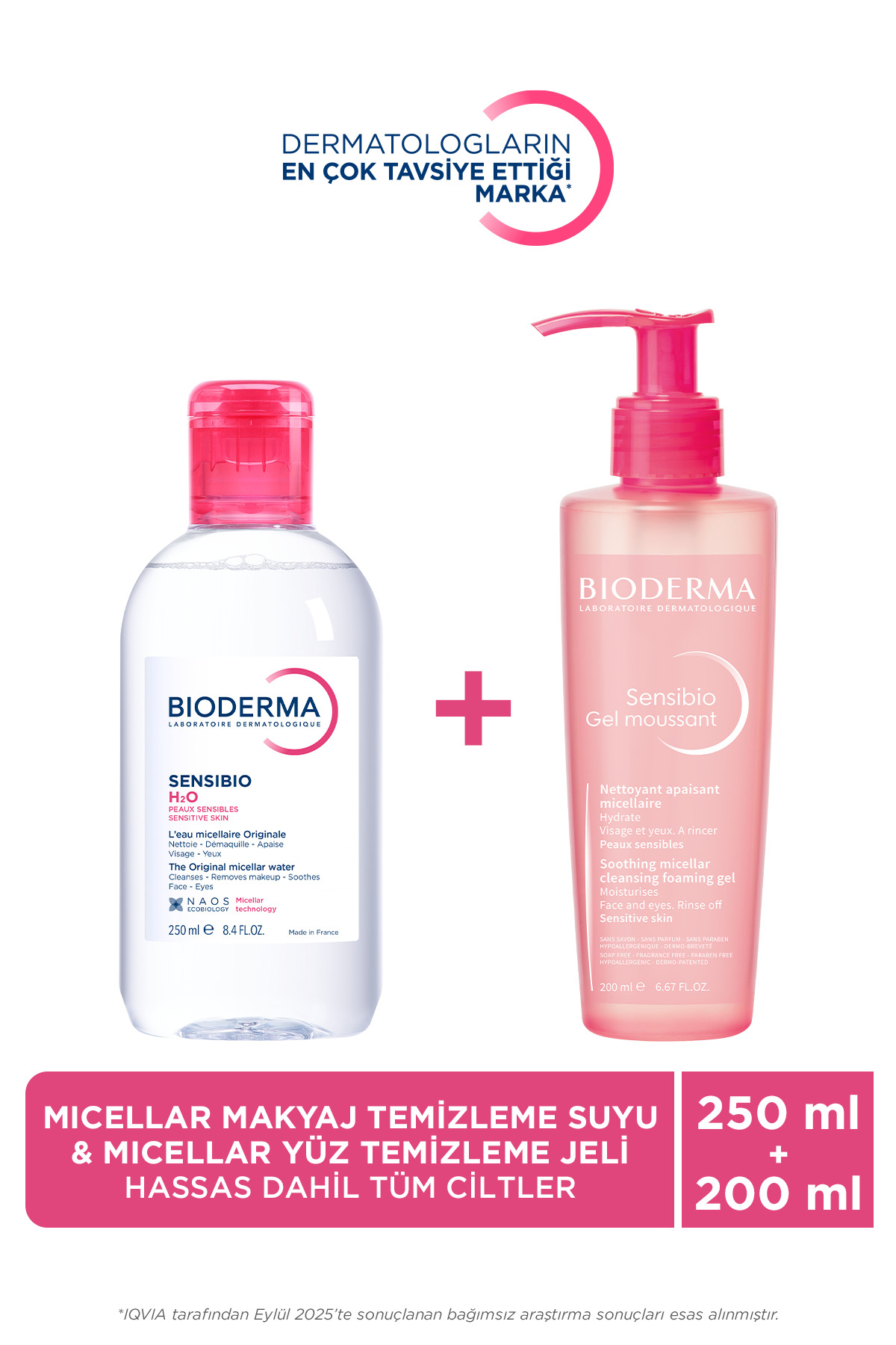 Bioderma Sensibio Micellar Makyaj Temizleme Suyu & Hassas ve Normal Ciltler Yüz Temizleme Jeli