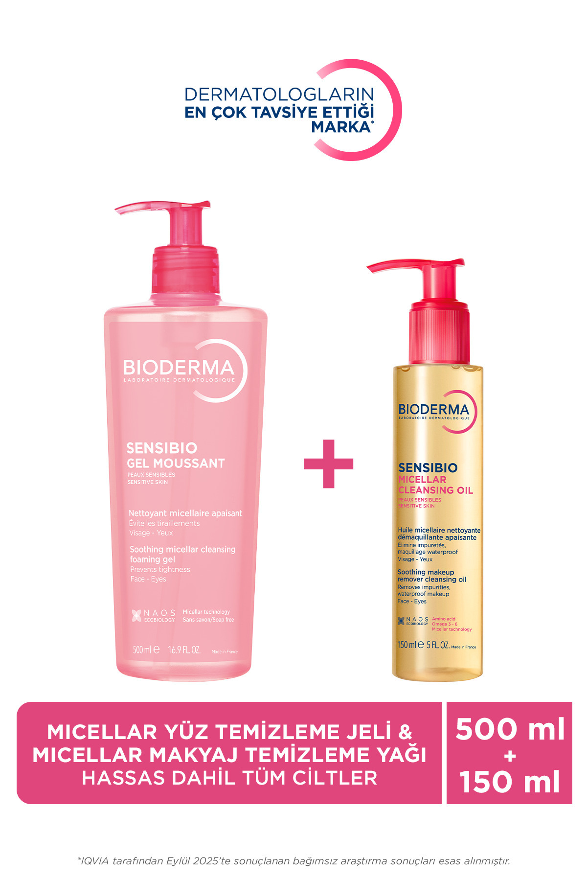 Bioderma Tüm Ciltler Makyaj Temizleme Yağı & Karma Yağlı ve Eğilimli Ciltler Yüz Temizleme Jeli 2'li Set