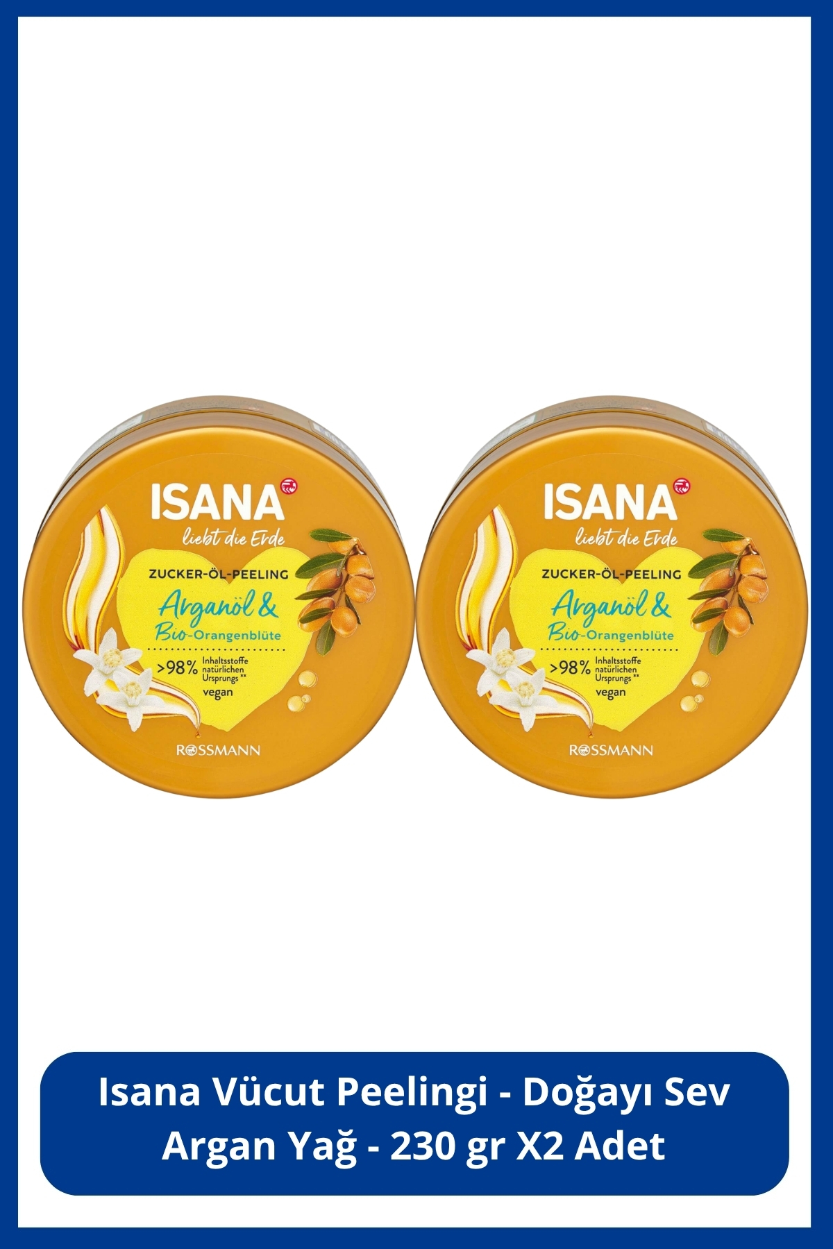 ISANA Vücut Peelingi - Doğayı Sev Argan Yağ - 230 gr X2 Adet