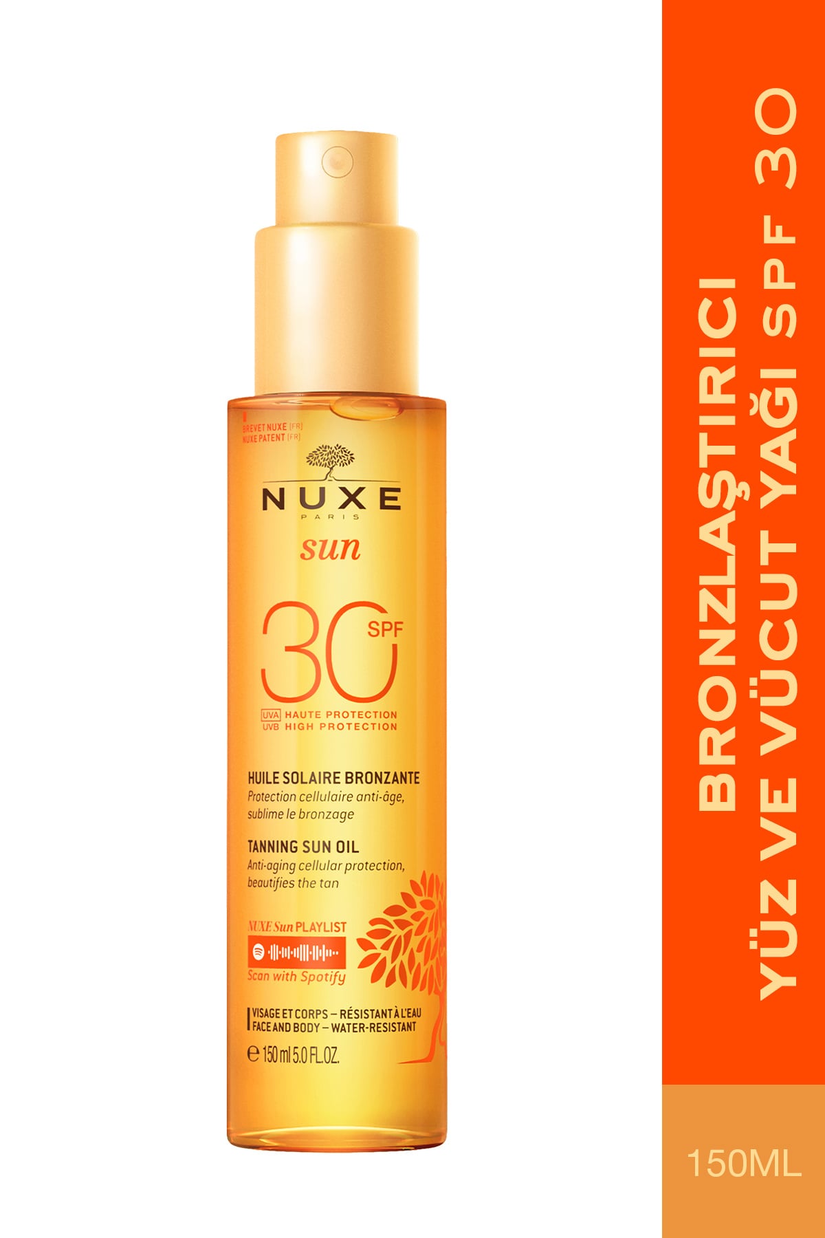 Nuxe Bronzlaştırıcı Yüz ve Vücut Yağı 30 SPF 150 ML