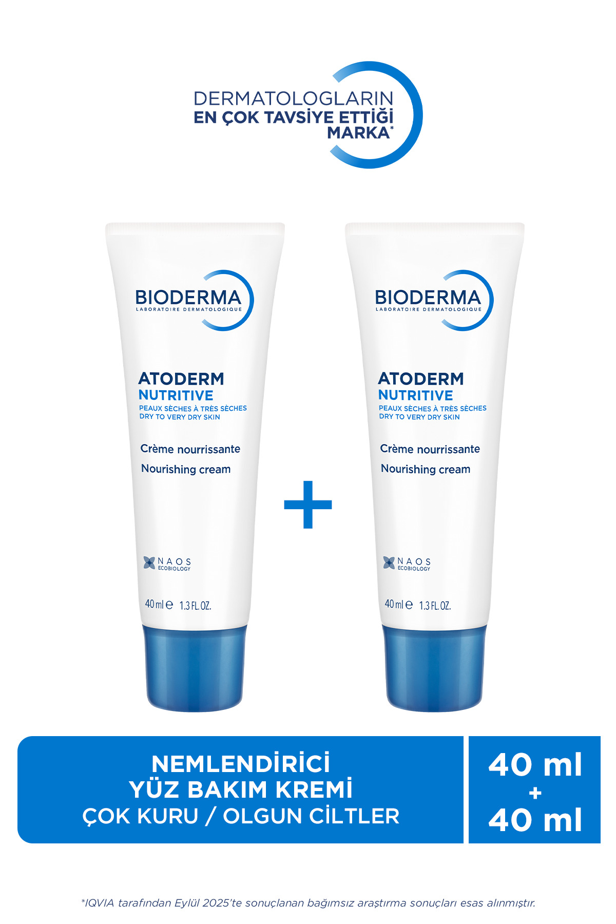 Bioderma Atoderm Nutrition Çok Kuru Olgun Cilt Besleyici Nemlendirici Yüz Kremi Avokado Ve Shea Yağı 2x40 ml