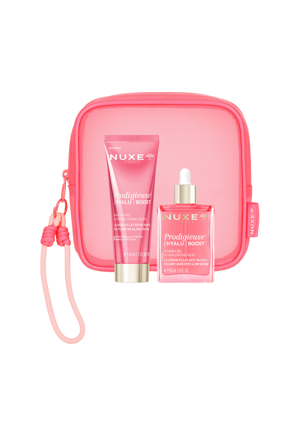Nuxe HYALU BOOST Güzellik Kiti - Pembe Şeffaf Çanta Hediyeli