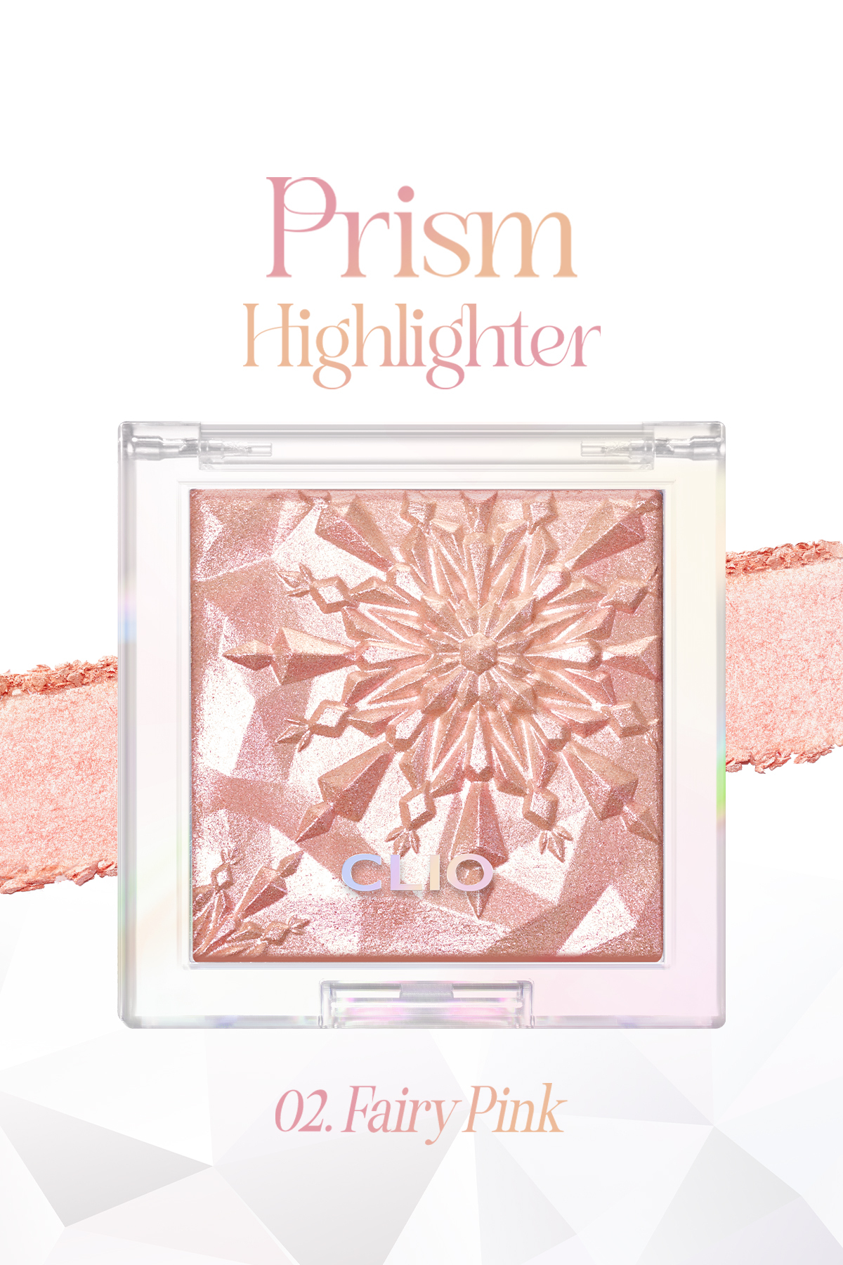 CLIO Mikro İnci Tanecikleriyle Yoğun Işıltı Sağlayan Highlighter Prism Highlighter 02 Fairy Pink