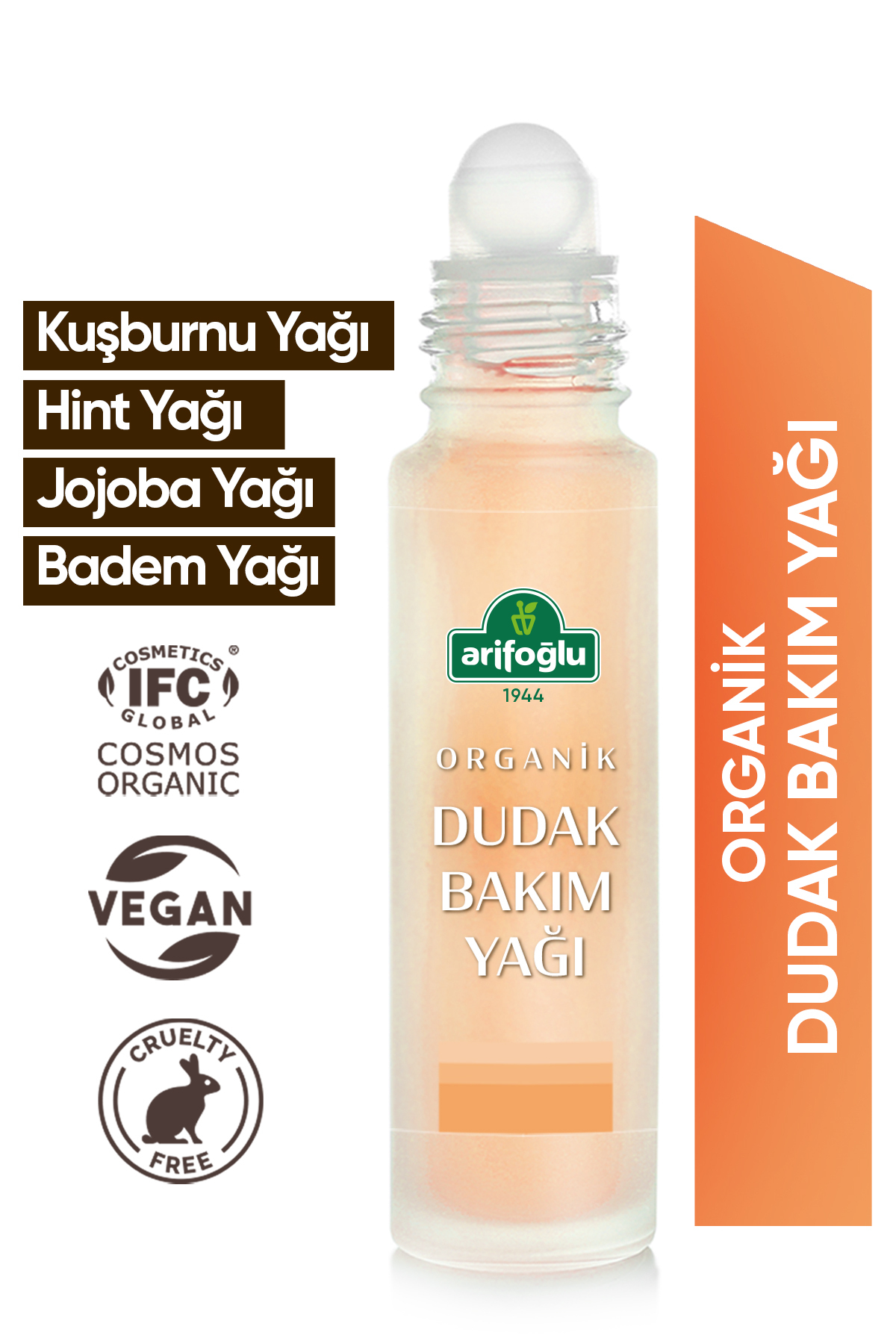 Arifoğlu Organik Dudak Bakım Yağı Lip Oil 10 ml Nemlendirici ve Onarıcı Formül