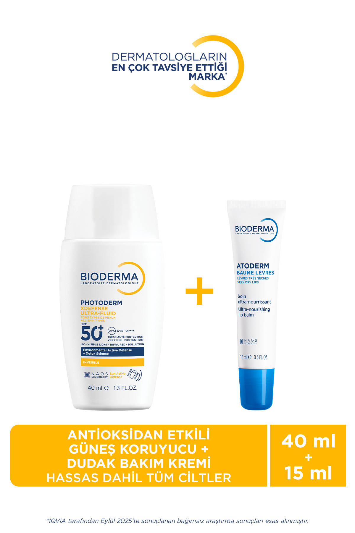 Bioderma Photoderm XDefense Antioksidan Etkili Güneş Koruyucu & Atoderm Dudak Bakım Kremi
