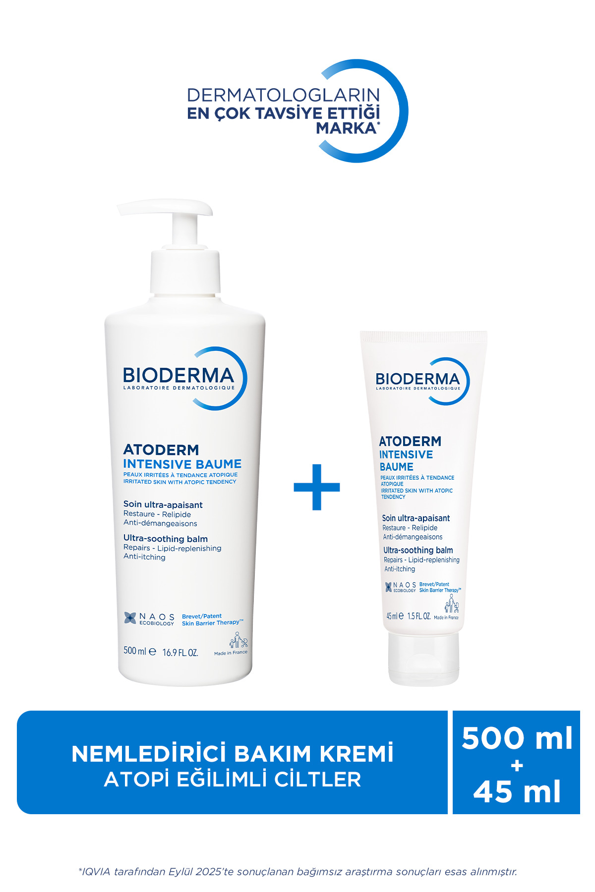 Bioderma Atoderm Intensive Balm Çok Kuru Atopi Eğilimli Cilt Seyahat Boy İçeren Nemlendirici Bakım Kremi Seti