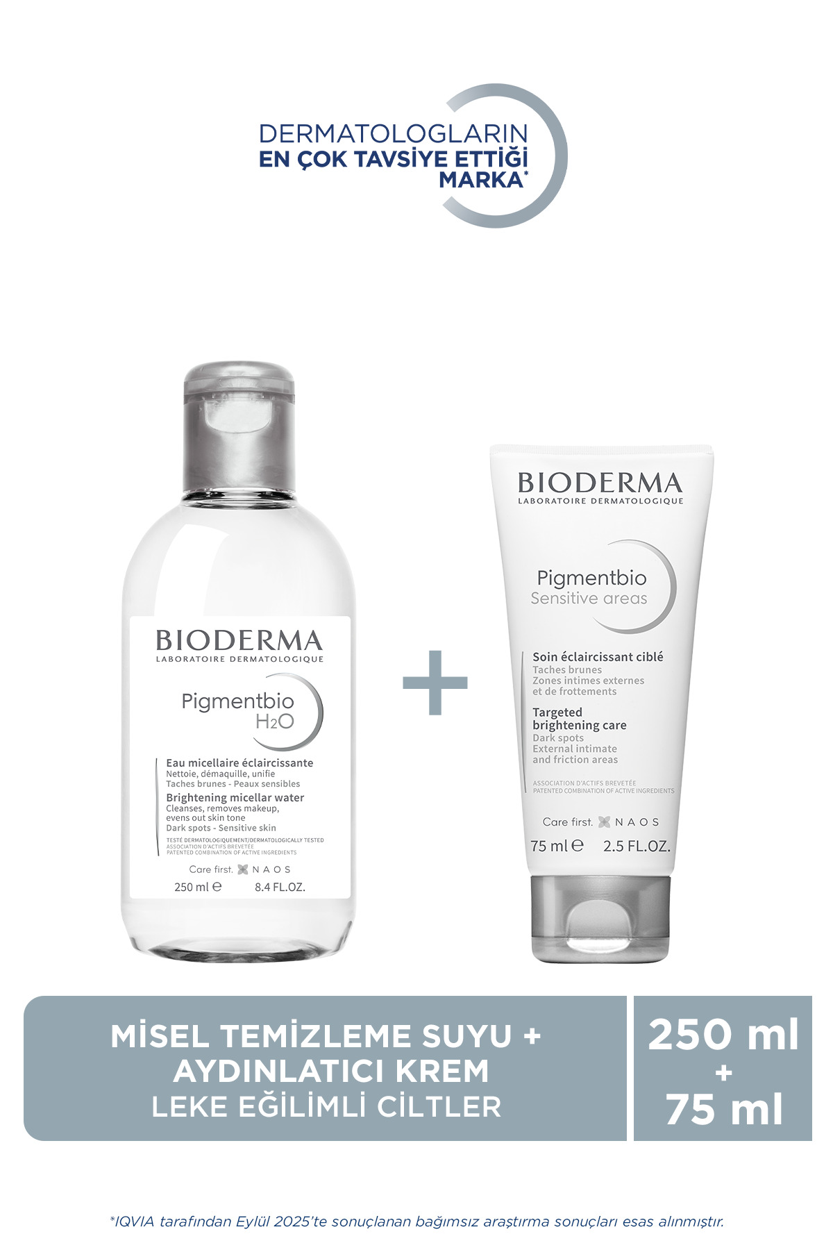 Bioderma Leke Karşıtı Misel Su 250 ml & Genital, Eklem Bölgeleri Kararma Karşıtı Aydınlatıcı Krem 75 ml