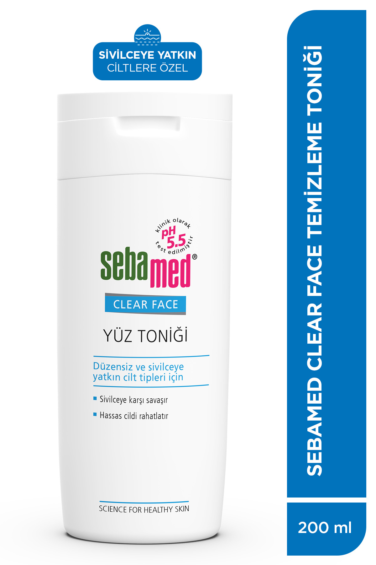 Sebamed Clear Face Akne Eğilimli Cilt - Gözenek Sıkılaştırıcı Siyah Nokta Karşıtı Temizleyici Tonik 200ml