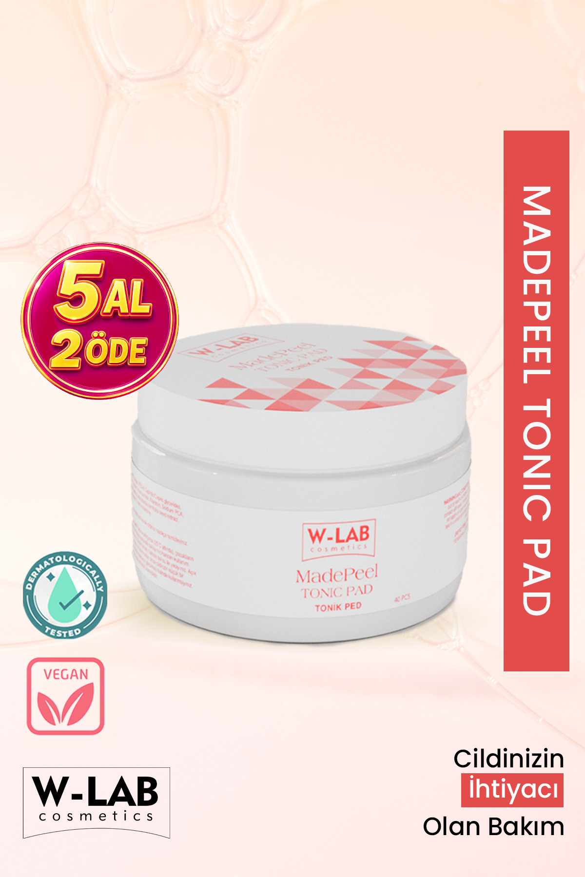 W-Lab Cosmetics Madepeel Tonic Ped 40 Adet