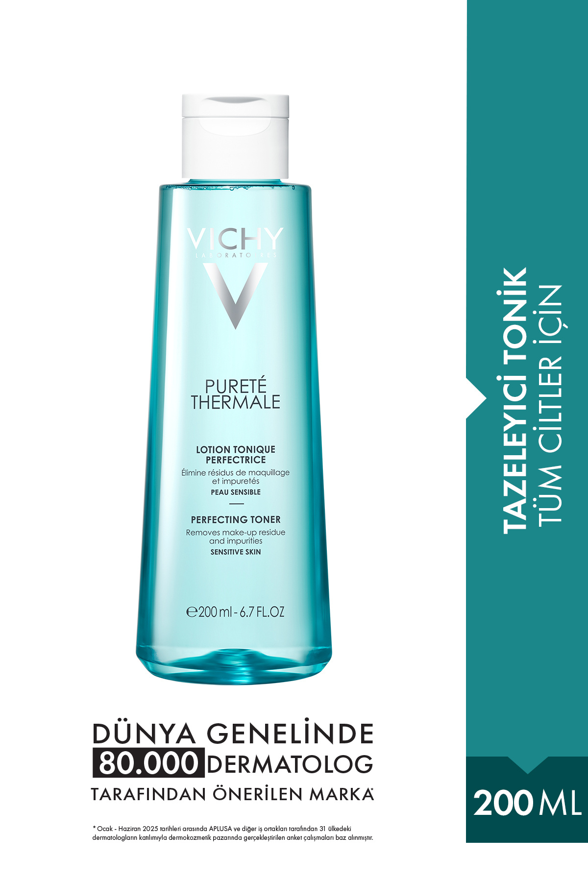 Vichy Purete Thermale Hassas Ciltlere Uygun Tazeleyici ve Yatıştırıcı Tonik 200 ML