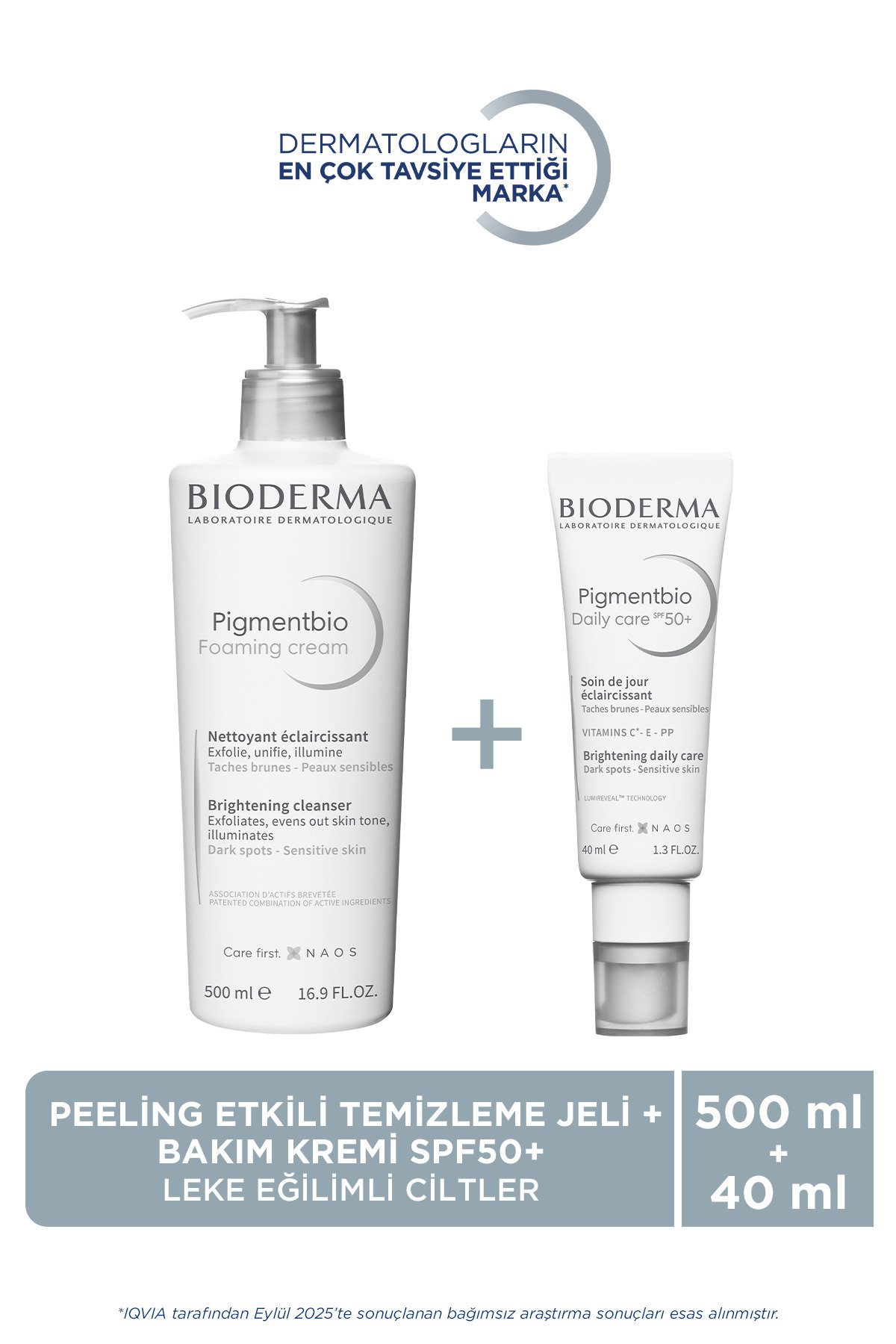 Bioderma Leke Karşıtı Aydınlatıcı Yıkama Jeli 500 ml & Leke Karşıtı Aydınlatıcı Güneş Koruyuculu Krem 40 ml