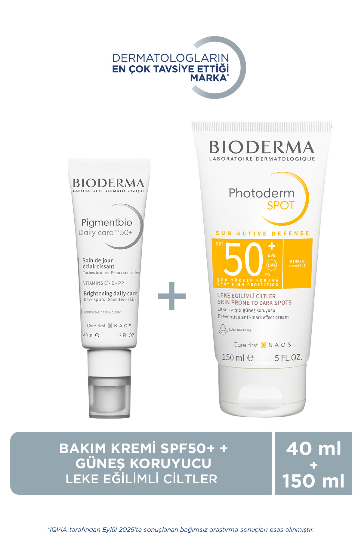 Bioderma Leke Karşıtı Aydınlatıcı Güneş Koruyucu 40 ml & Leke Karşıtı Yüksek Korumalı Güneş Kremi 15 ml
