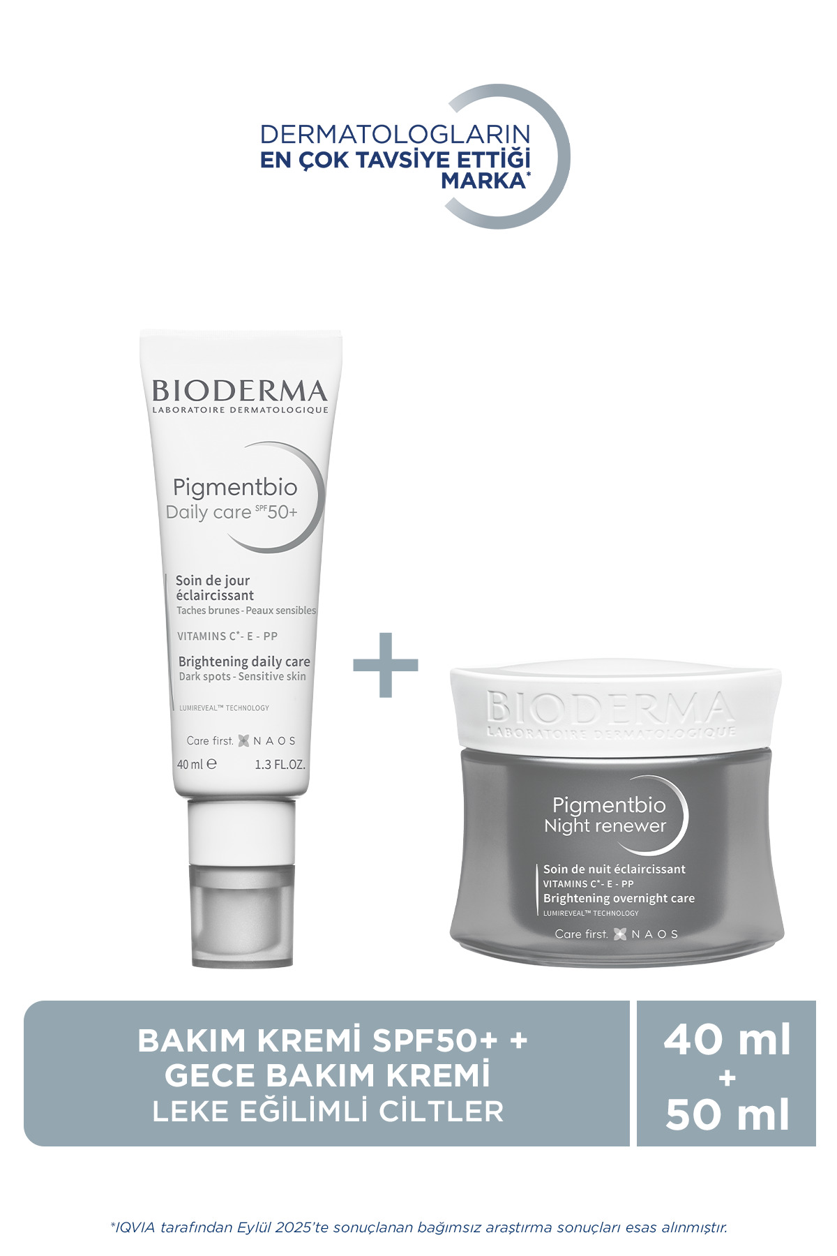 Bioderma Leke Karşıtı Aydınlatıcı Güneş Koruyuculu Krem & Aydınlatıcı Sıkılaştırıcı Gece Bakım Kremi
