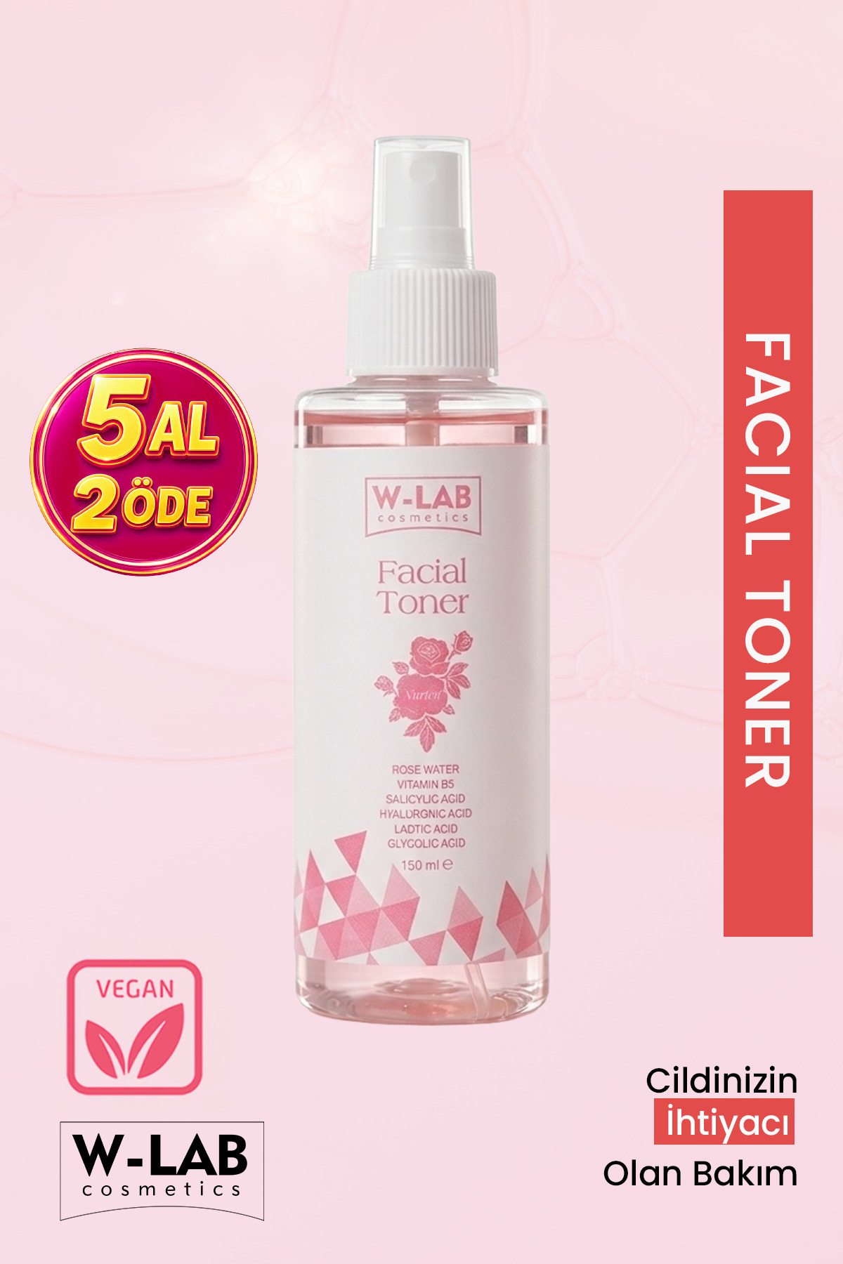 W-Lab Cosmetics Nurten Facial Toner 150 ml