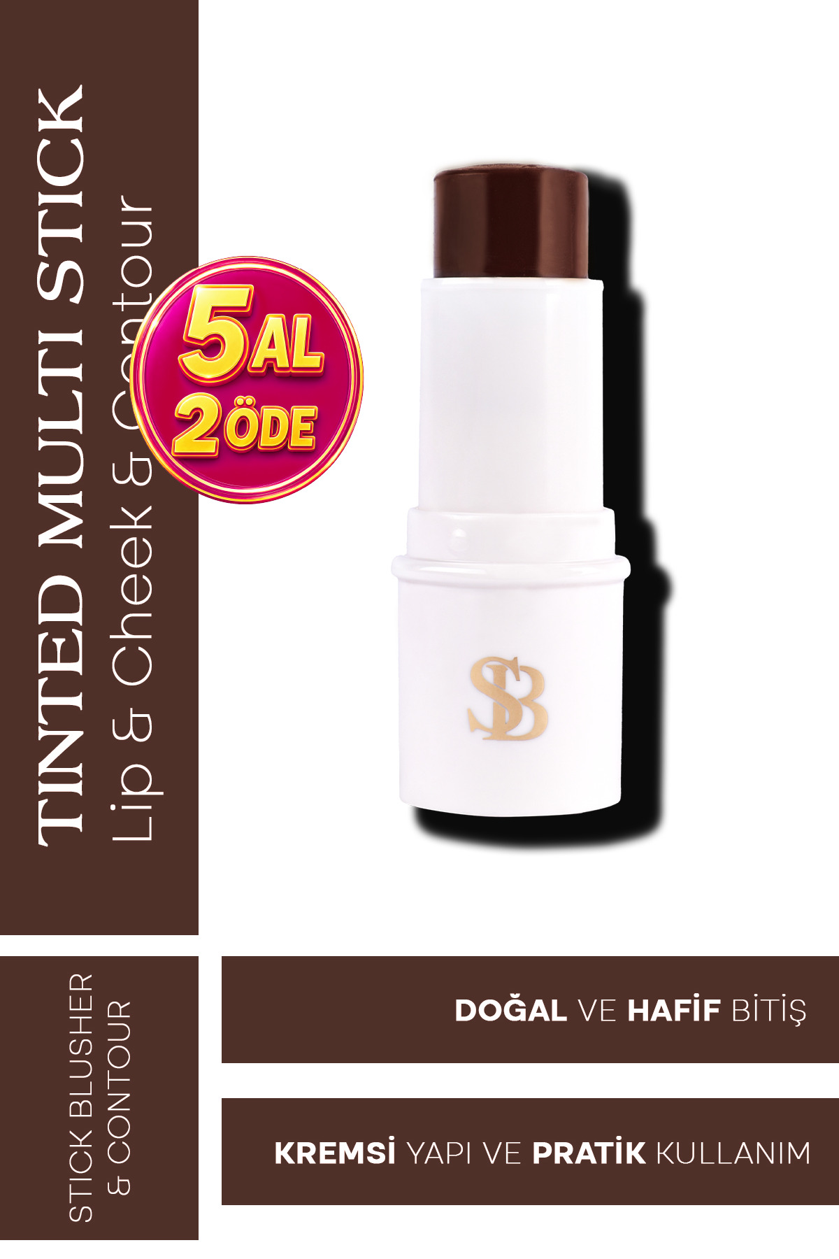 SELİNBEAUTY Tinted Multi Stick Lip & Cheek & Contour Stick Allık 6 gr