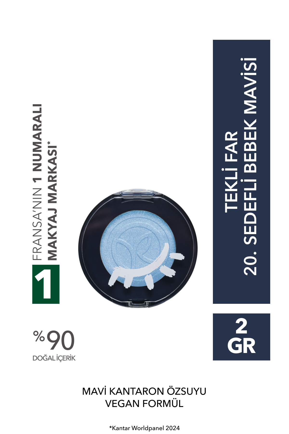 Yves Rocher Tekli Far-20.Sedefli Bebek Mavisi-2g- Vegan