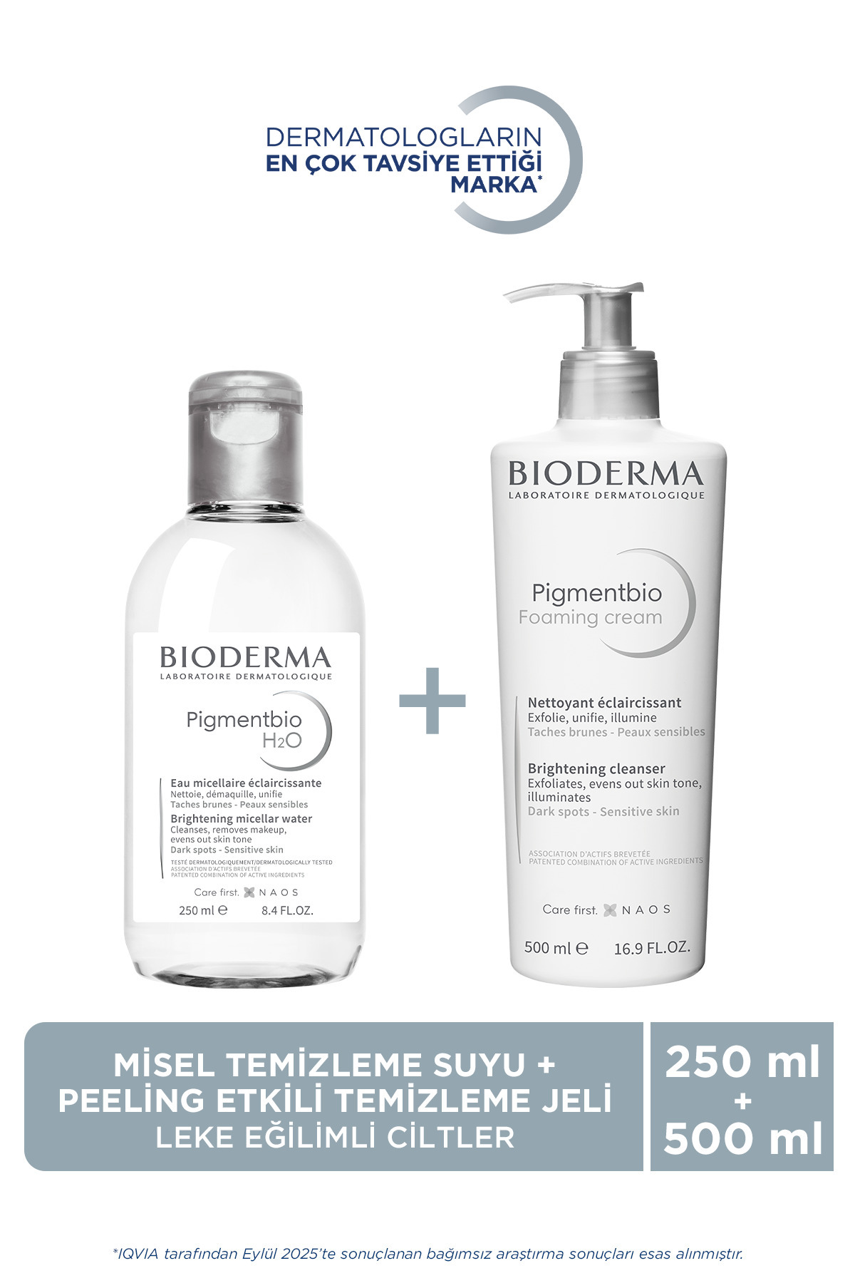 Bioderma Leke Karşıtı Misel Su 250 ml & Leke Karşıtı Aydınlatıcı Yıkama Jeli 500 ml