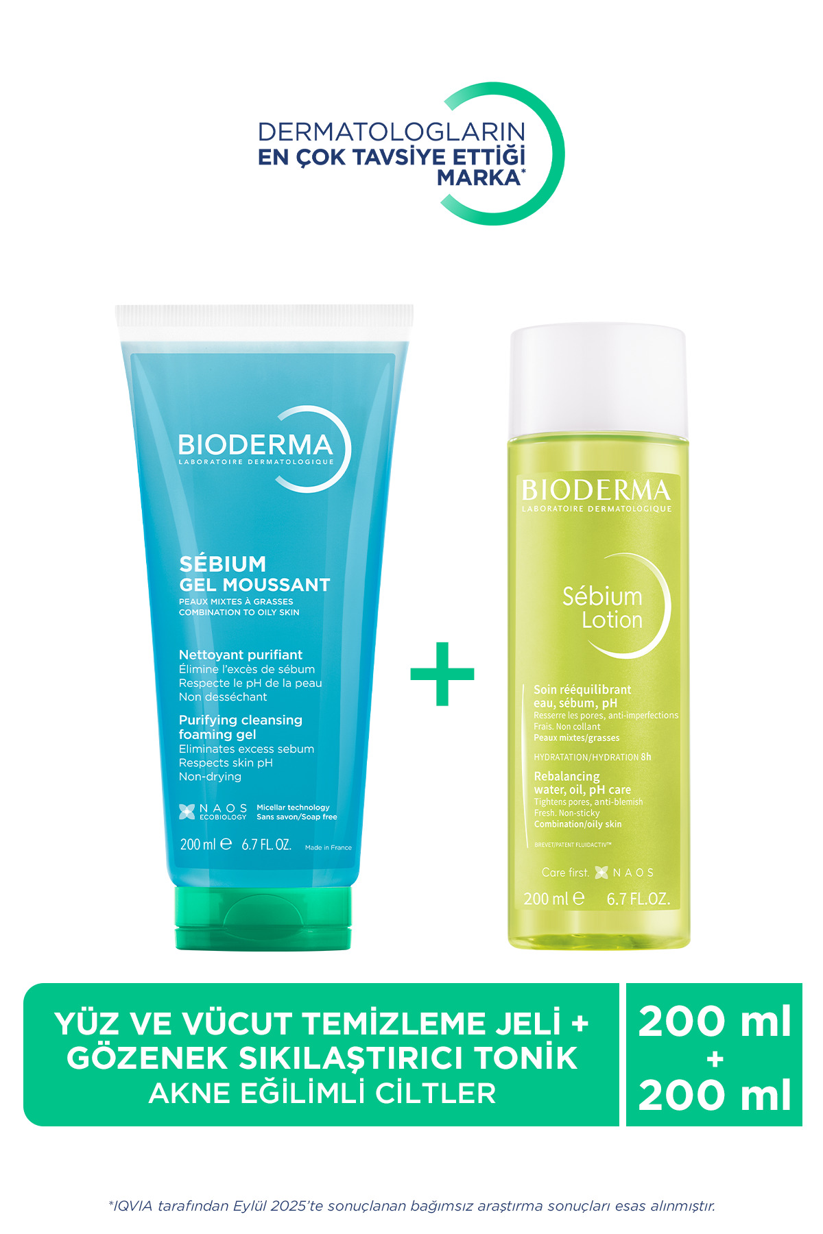 Bioderma Sebium Losyon Sebium Köpüren Jel 200 ml