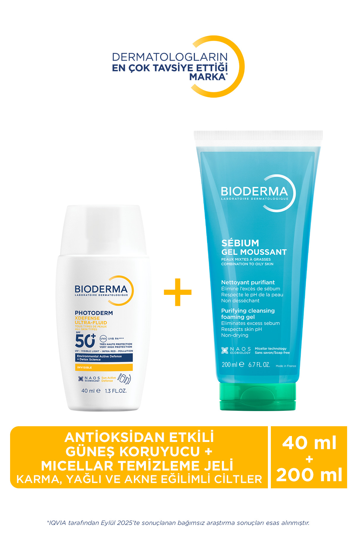 Bioderma Photoderm XDefense Antioksidan Etkili Güneş Koruyucu & Sébium Akne Eğilimli Ciltler Temizleme Jeli