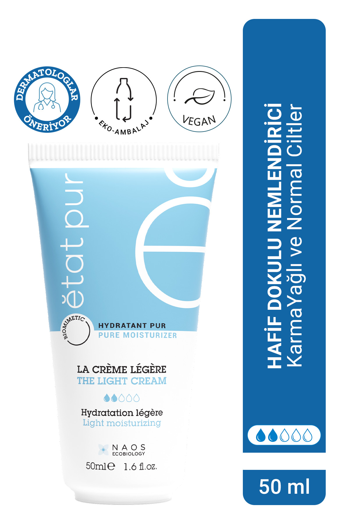 Etat Pur The Light Cream Sebum Dengeleyici, Nemlendirici, Besleyici Yüz Bakım Kremi Karma Yağlı Ciltler 50 ML
