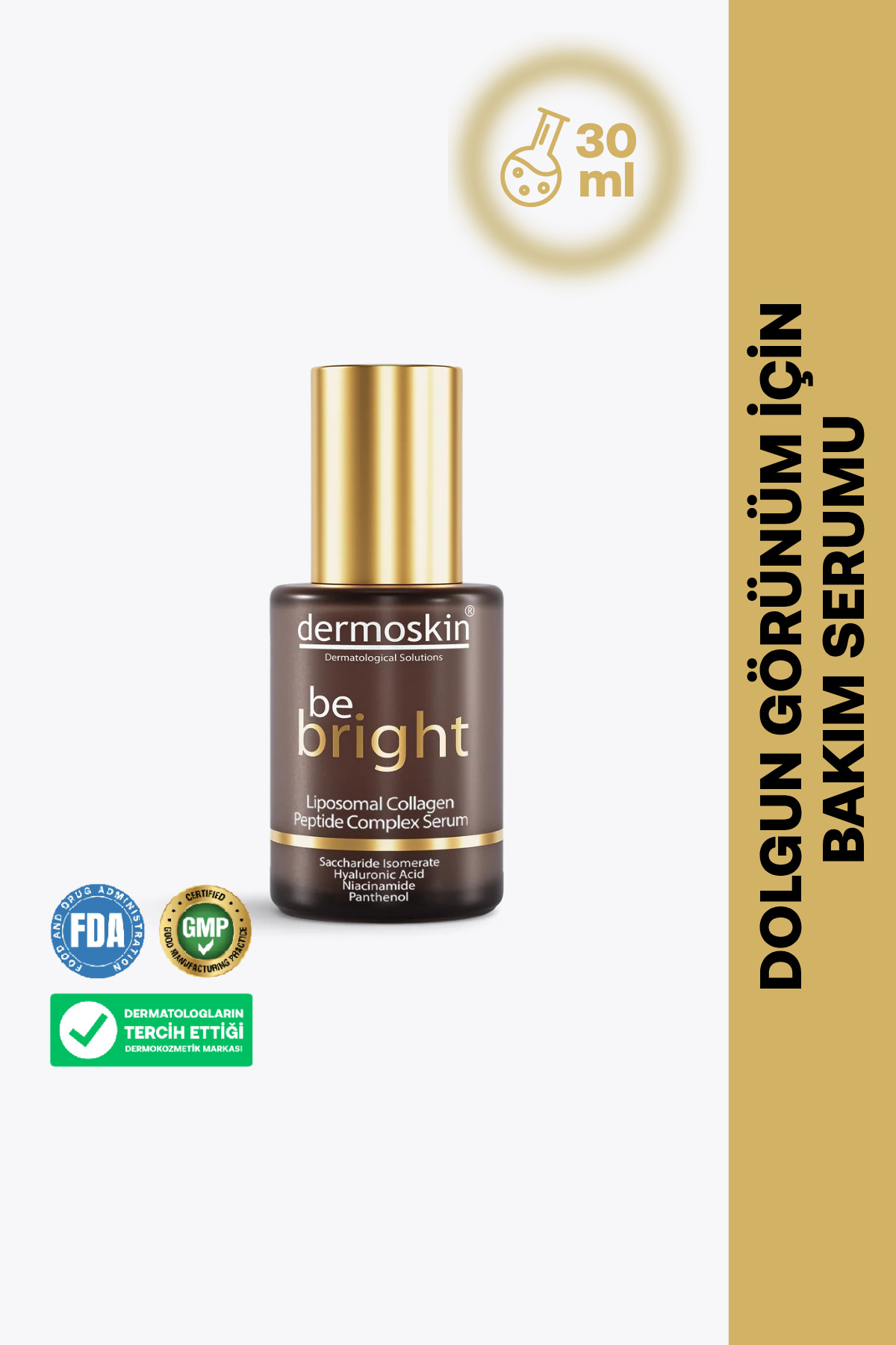 Dermoskin Be Bright Liposomal Collagen Peptide Complex Serum | Yaşlanma ve Kırışıklık Karşıtı | 30 ml