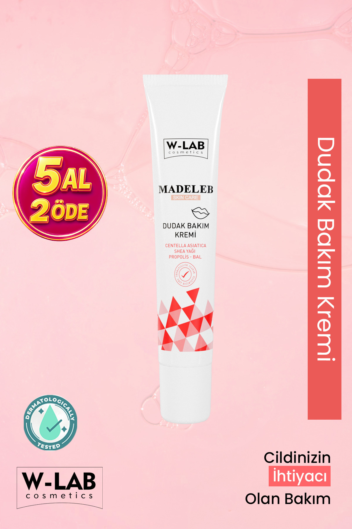 W-Lab Cosmetics Madeleb Dudak Bakım Kremi 20 ml