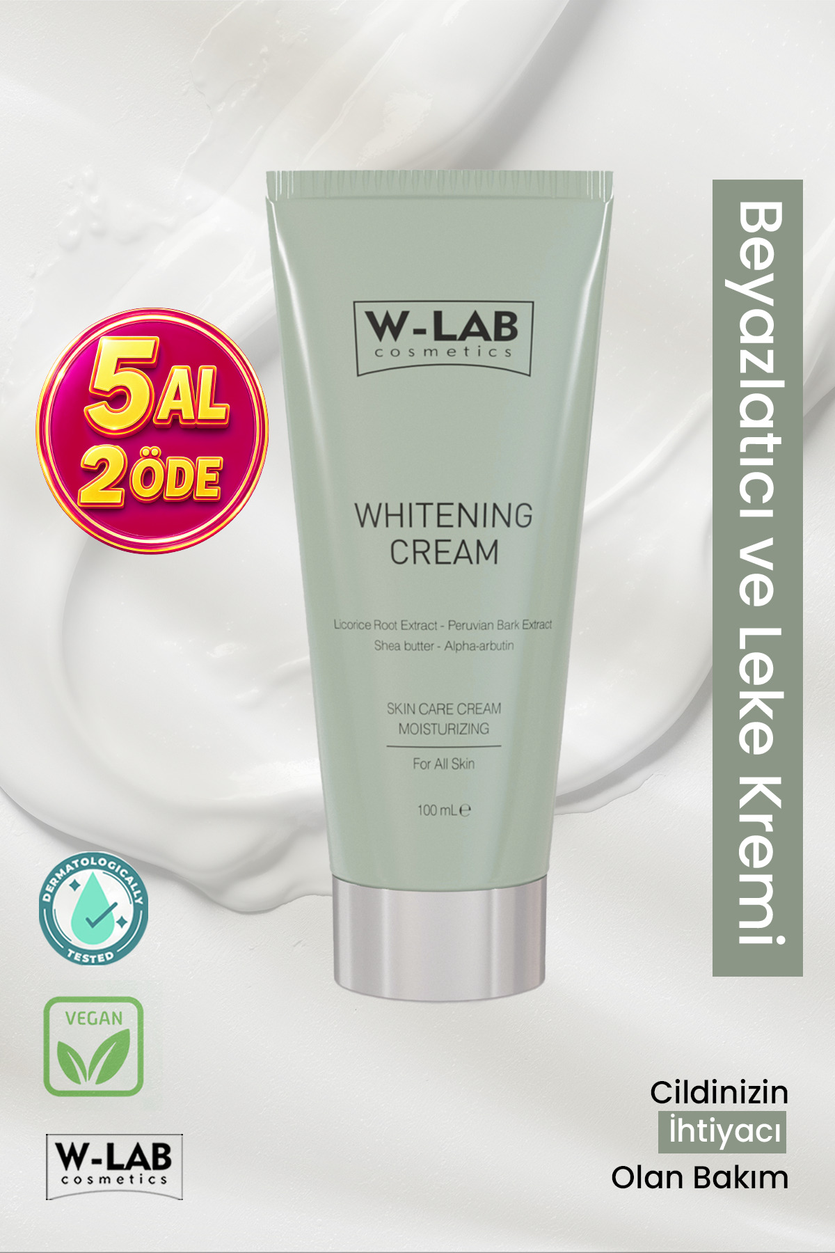 W-Lab Cosmetics Beyazlatıcı ve Leke Kremi 100 ml.