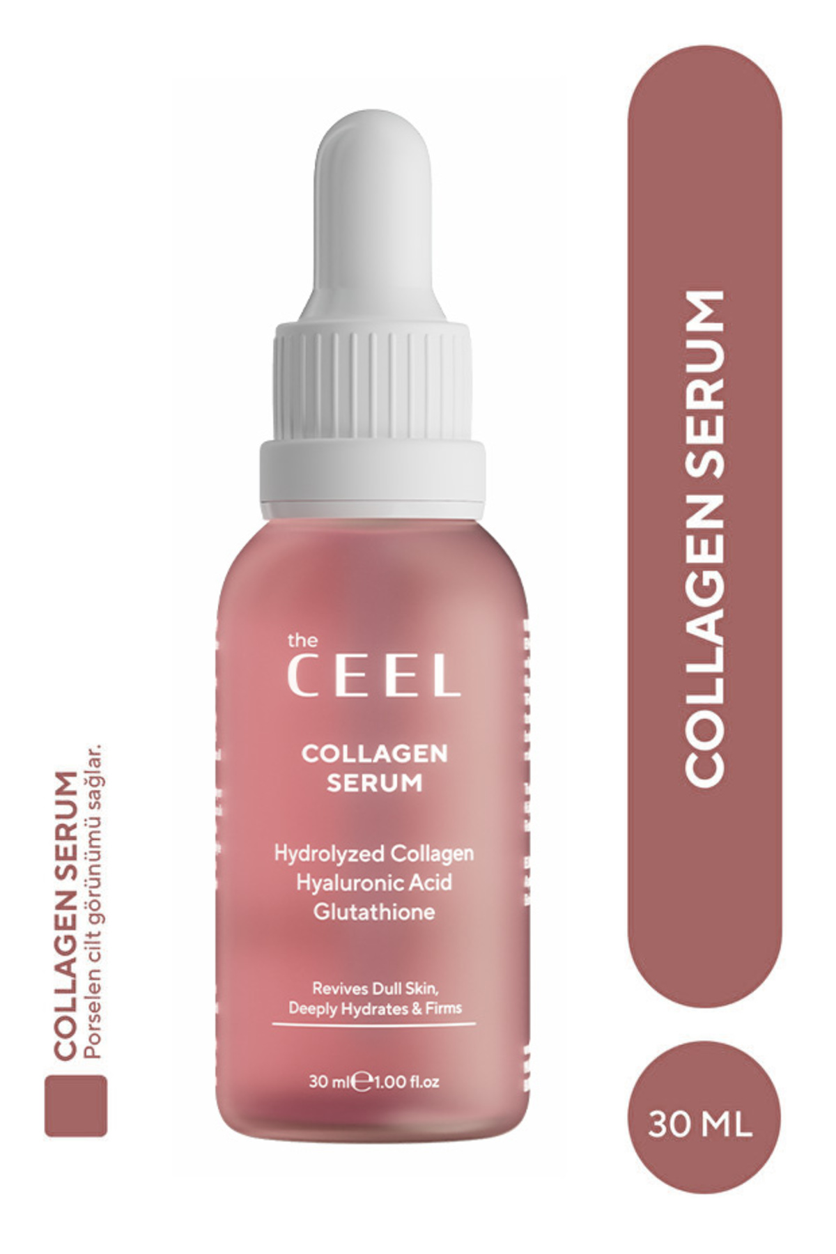 The Ceel Dolgunlaştırıcı ve Sıkılaştırıcı Etkili Kolajen Serum Hydrolyzed Collagen, Glutatyon 30 ml