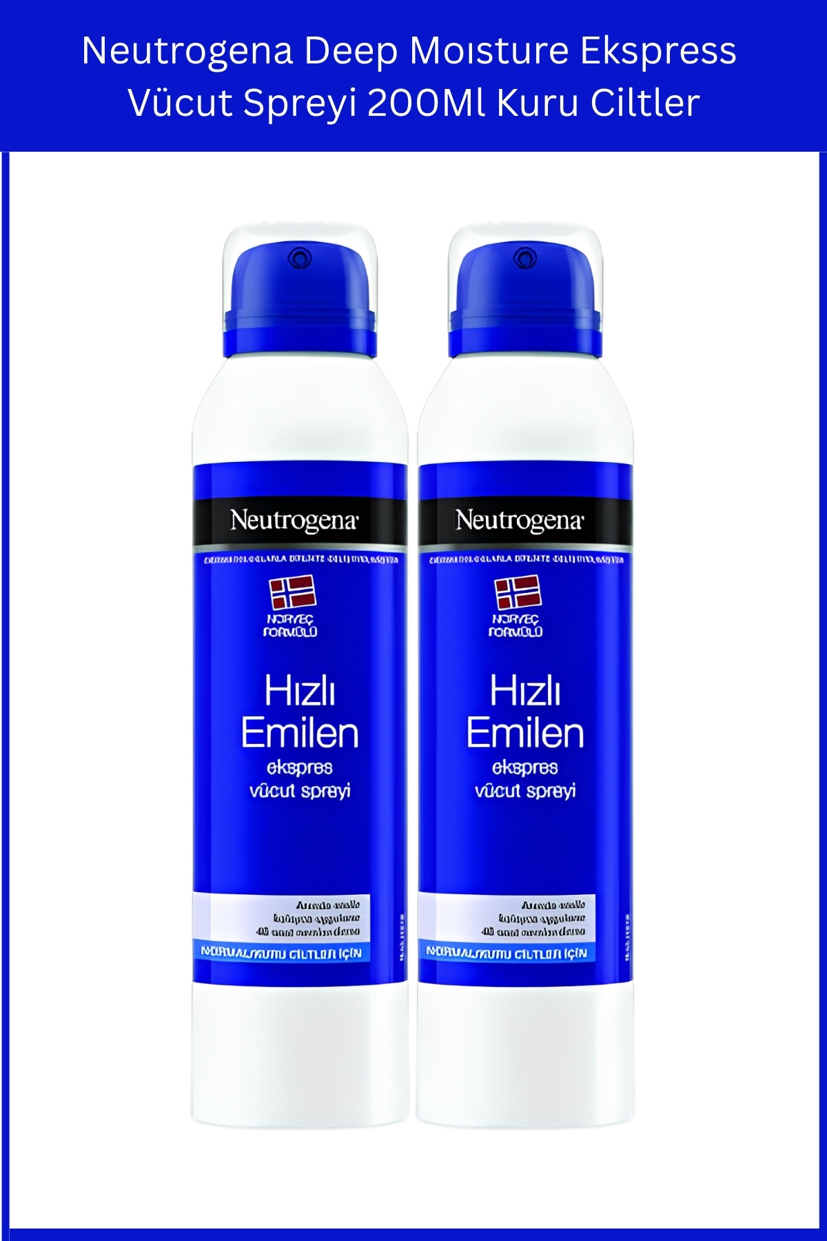 Neutrogena Deep Moisture Ekspress Vücut Spreyi 200 ml x2