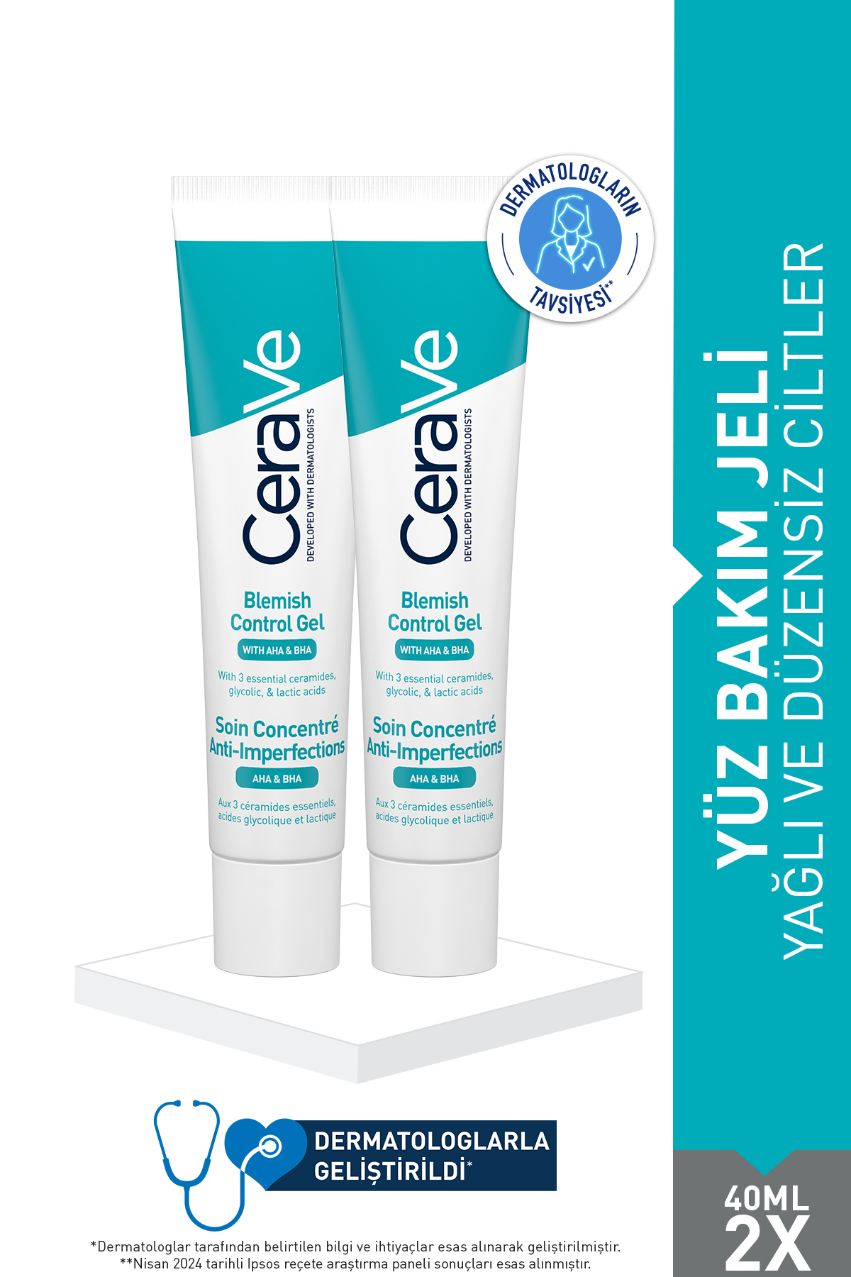 CeraVe Salisilik Asit&Glikolik Asit İçerikli Yağlı & Akneye Eğilim Gösteren Ciltlere Özel Yüz Kremi 40 MLX2