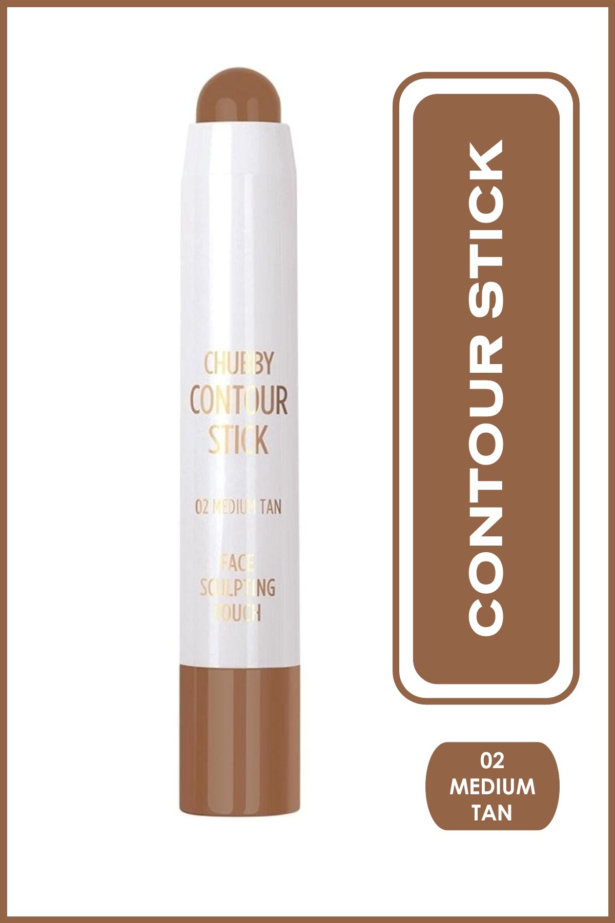 Golden Rose Chubby Contour Stick No: 02 Medium Tan - Mat Saten Stik Kontür
