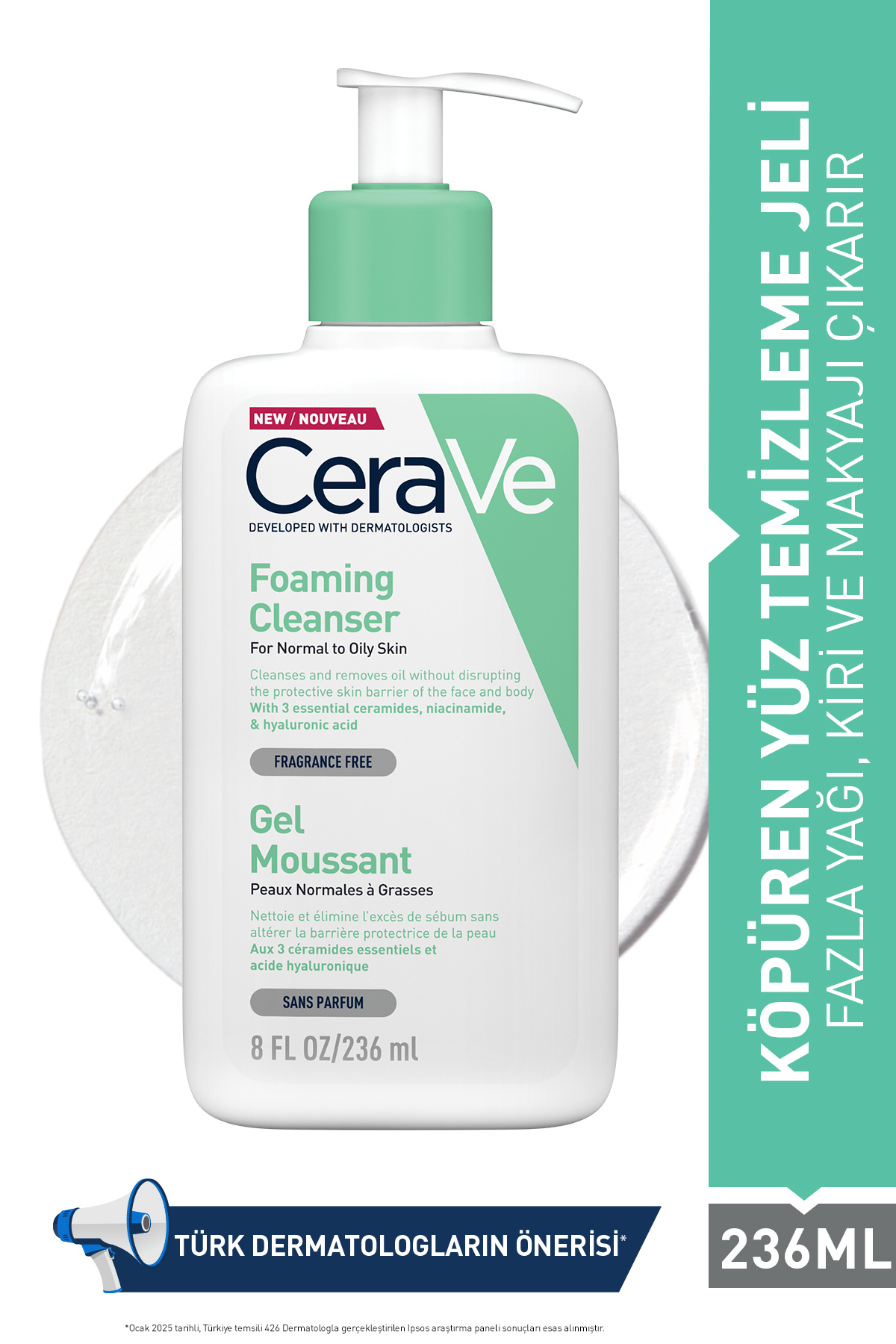 Cerave Foaming Cleanser 236 ml Köpüren Temizleyici Fiyatı, Yorumları