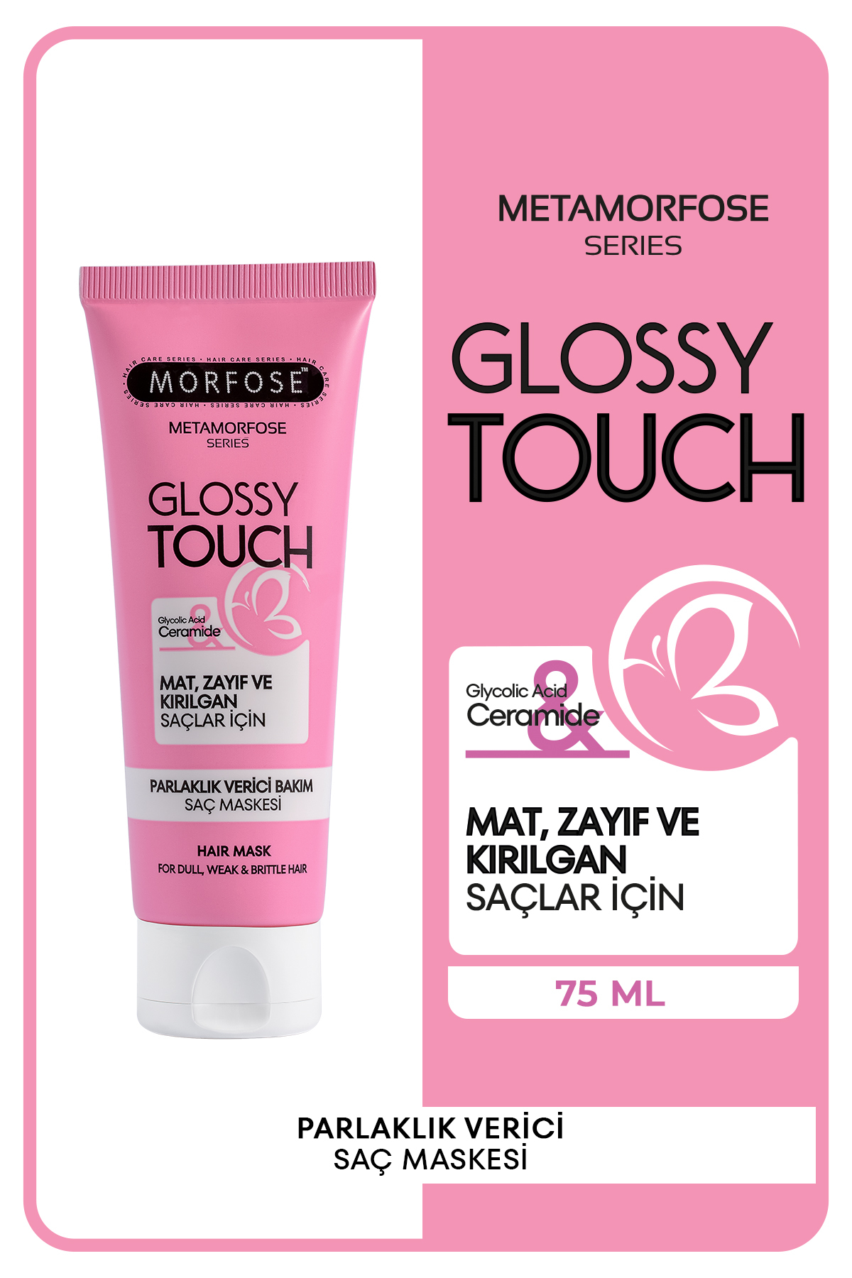 Morfose Metamorfose Parlaklık Verici Bakım Saç Maskesi 75 ML