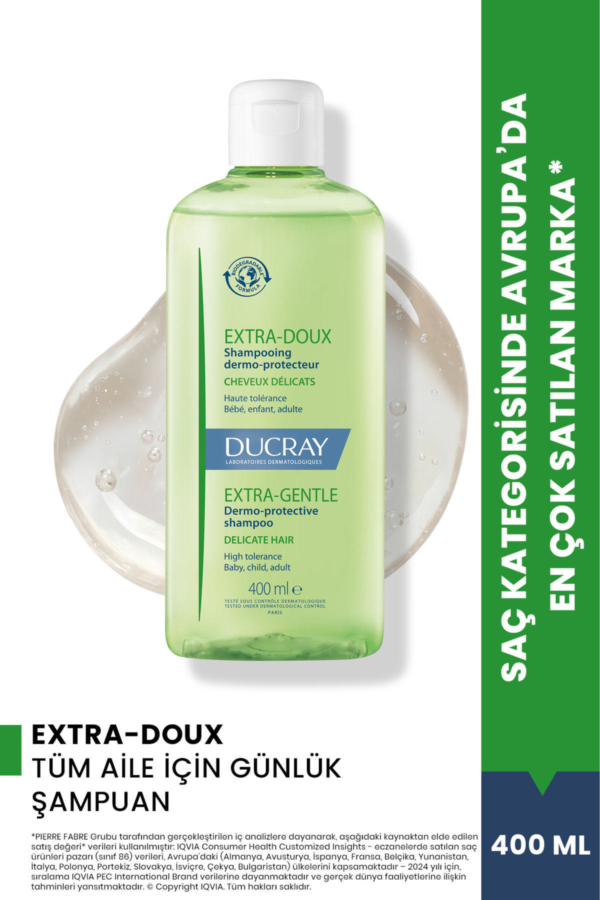 Ducray Extra Doux Günlük Şampuan 400ml