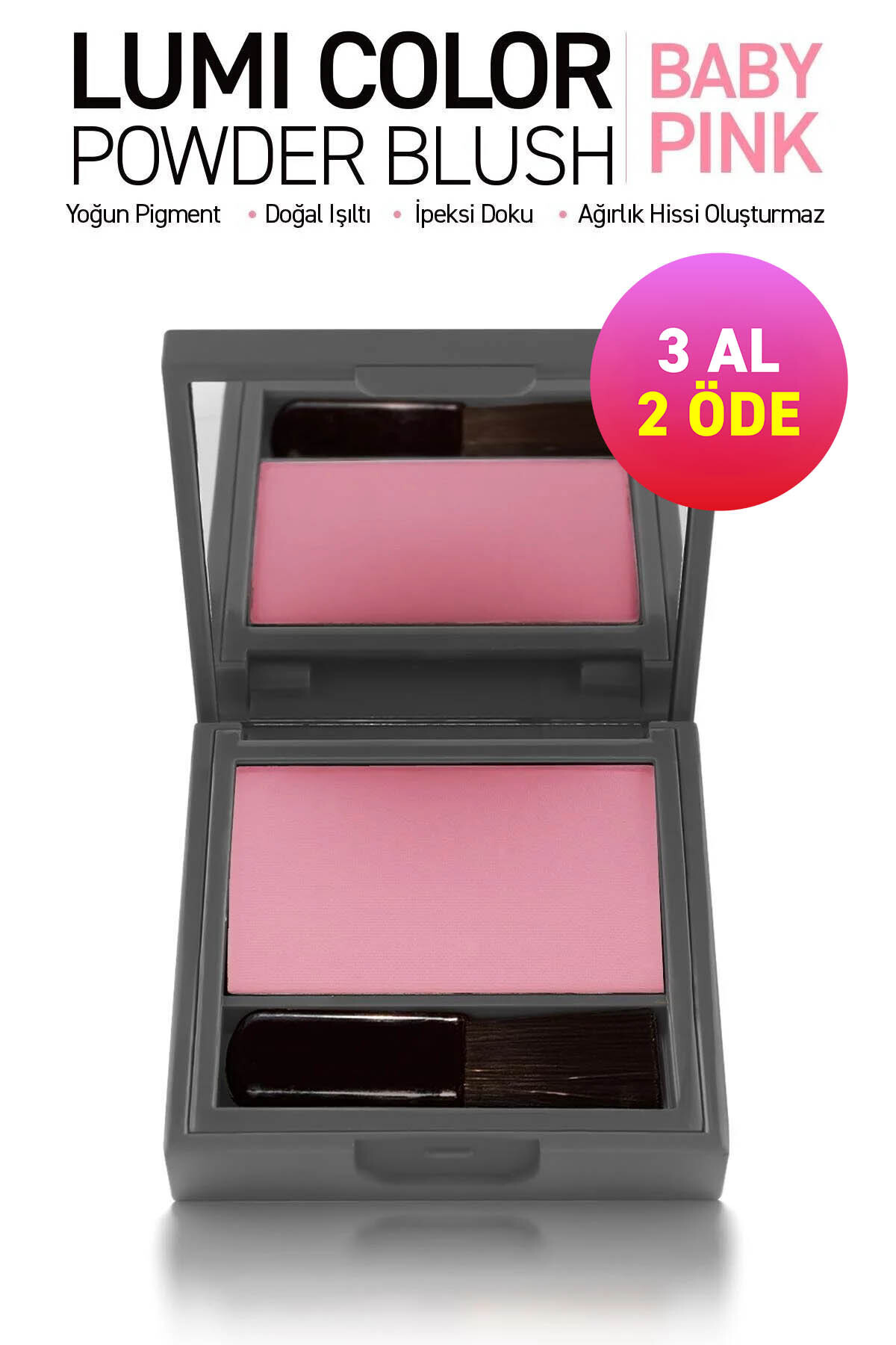 Alix Avien Yoğun Pigmentli Ultra İnce İpeksi Dokulu Pudra Allık - Lumi Color Powder Blush 150 Baby Pink