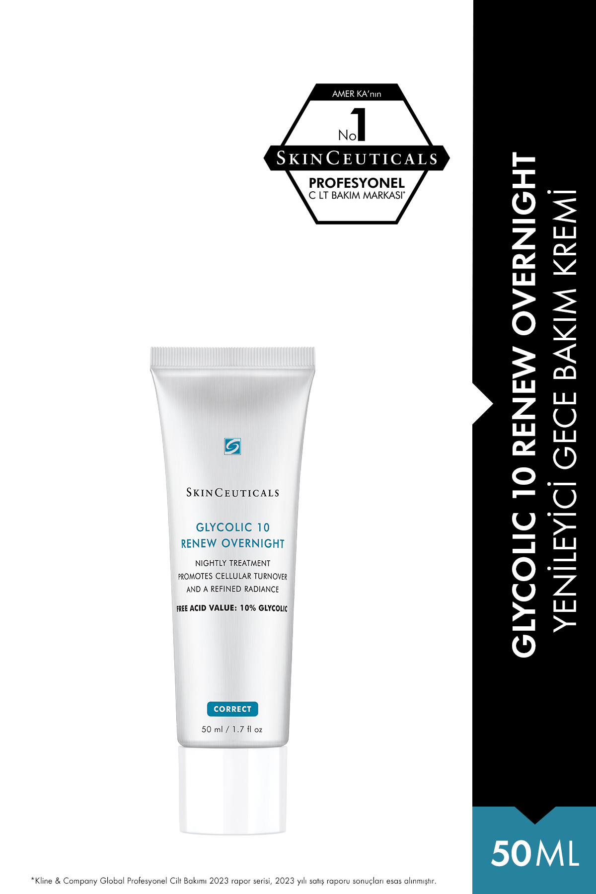 SkinCeuticals Glycolic 10 Renew Overnight - %10 Glikolik Asit Içeren Yenileyici Gece Bakım Kremi 50 Ml