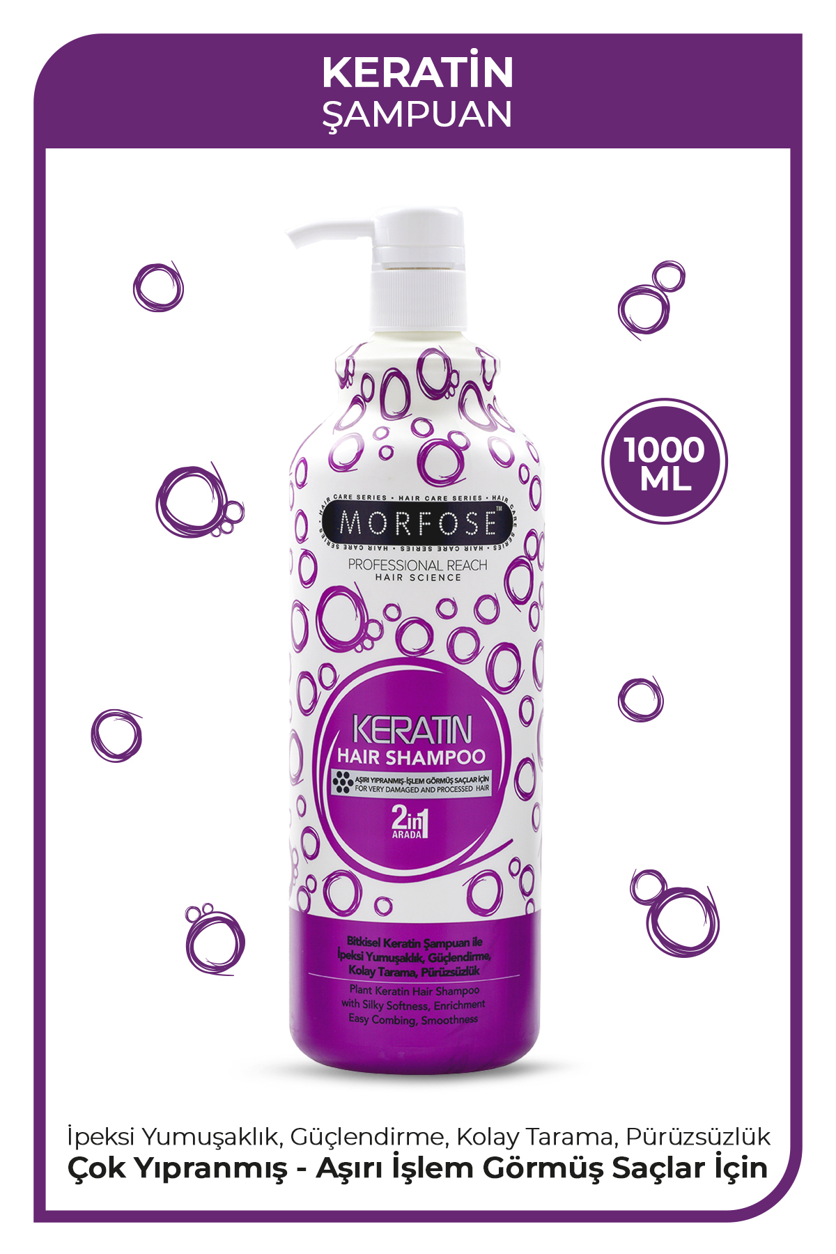 Morfose Keratin Şampuan 1000 ML