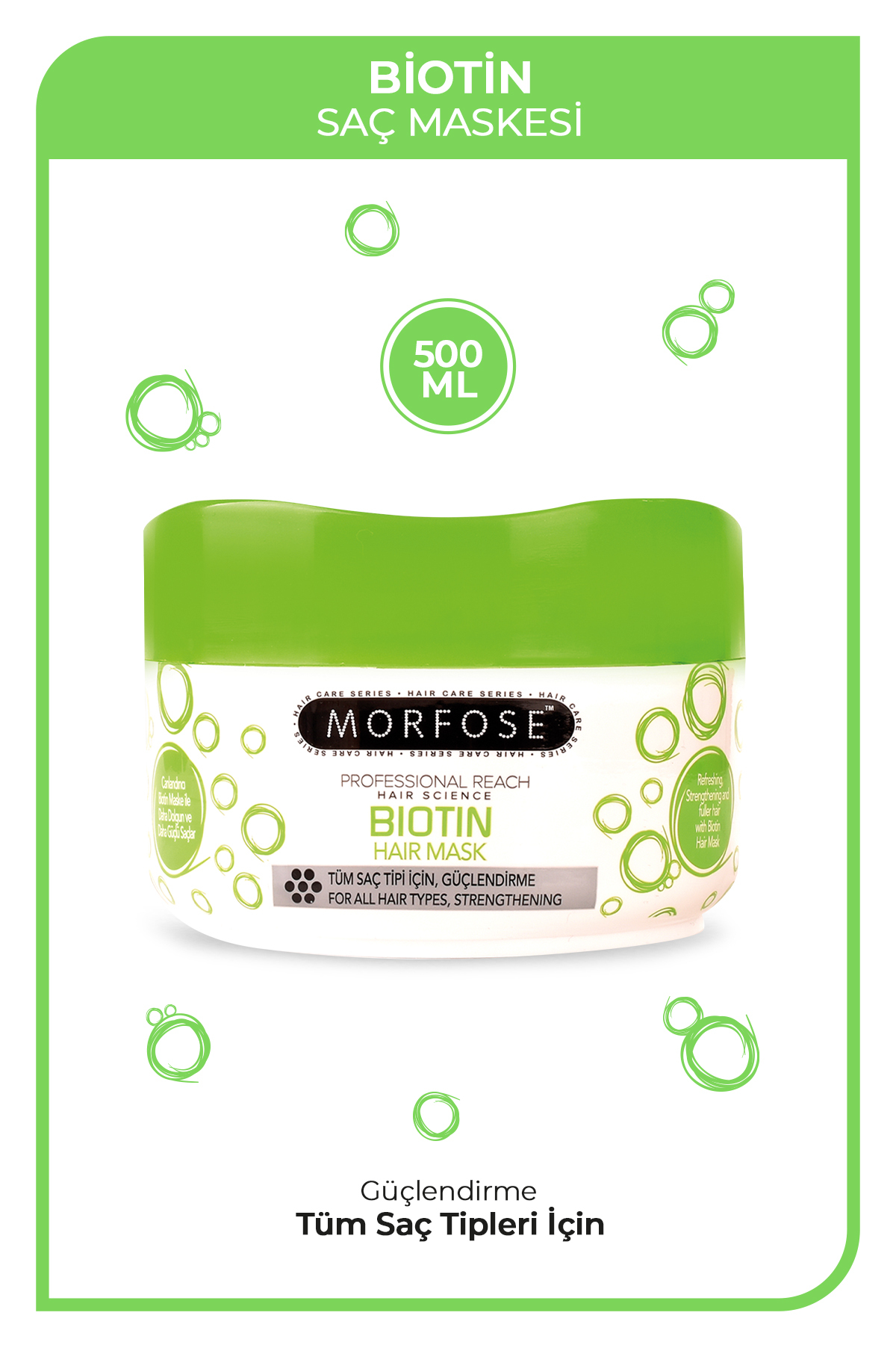 Morfose Biyotin İçerikli Saç Maskesi 500 ml