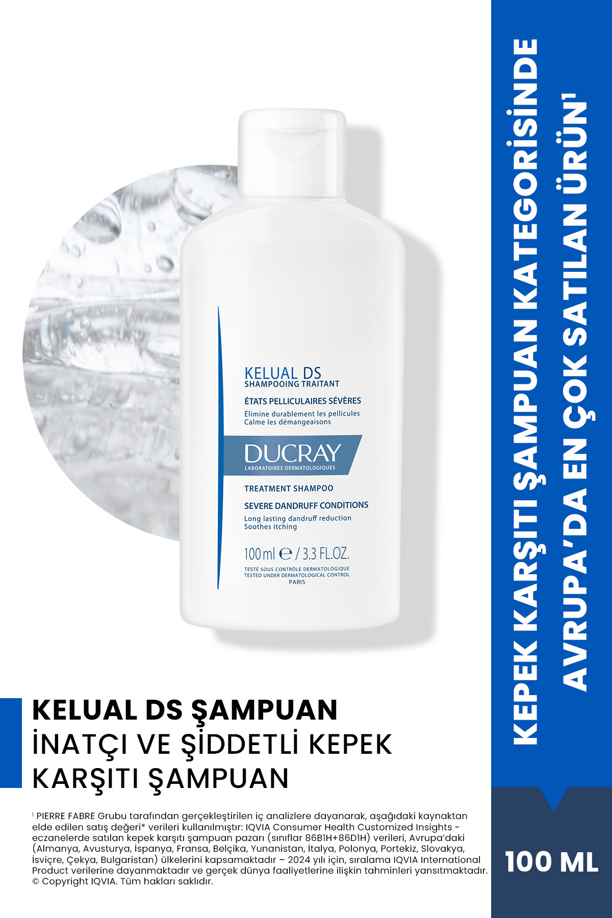 Ducray Kelual DS Şampuan İnatçı ve Şiddetli Kepek Karşıtı Şampuan 100ml
