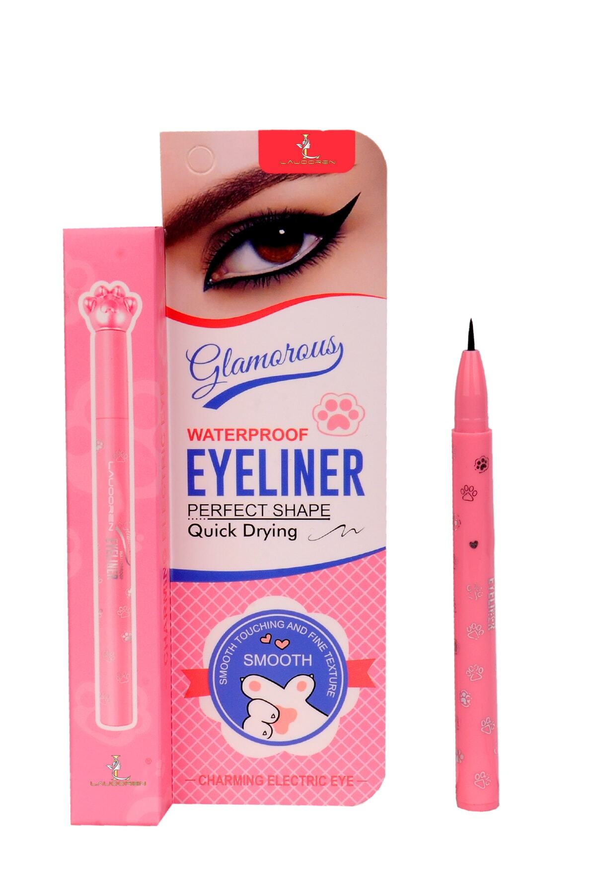 LAUOOREN Kedi Pati Siyah Waterproof Pen Eyeliner
