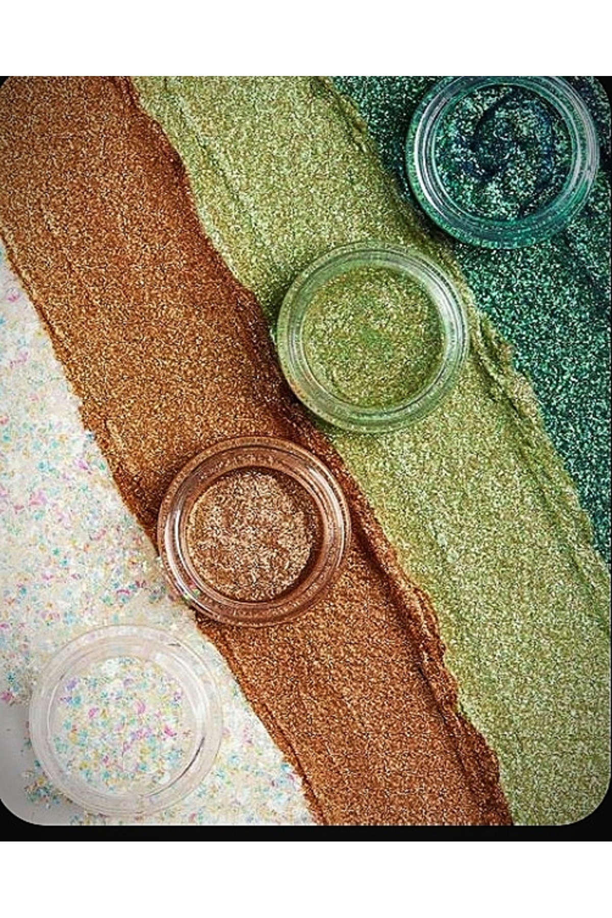 hbtasarim Glitter Simli Kremsi Far Parlak Glitter 4lu Set