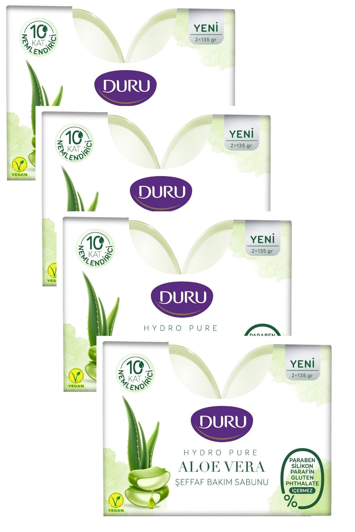 Duru Hydro Pure Aloe Vera Şeffaf Duş Bakım Sabunu 8 Adet