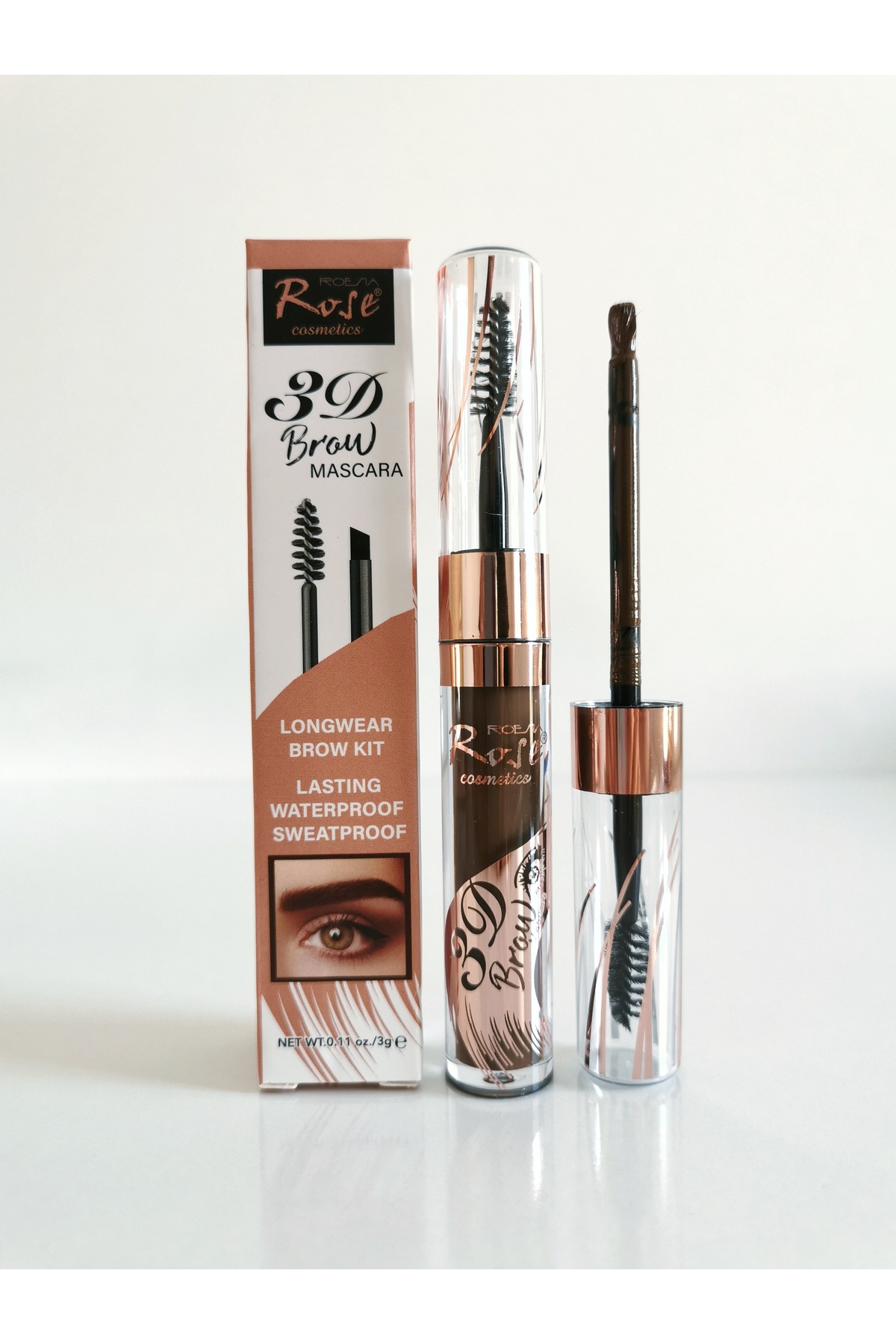Roesıa Rose Cosmetics Rose 3D Brow Kaş Maskarası - Uzun Ömürlü Kaş Kiti