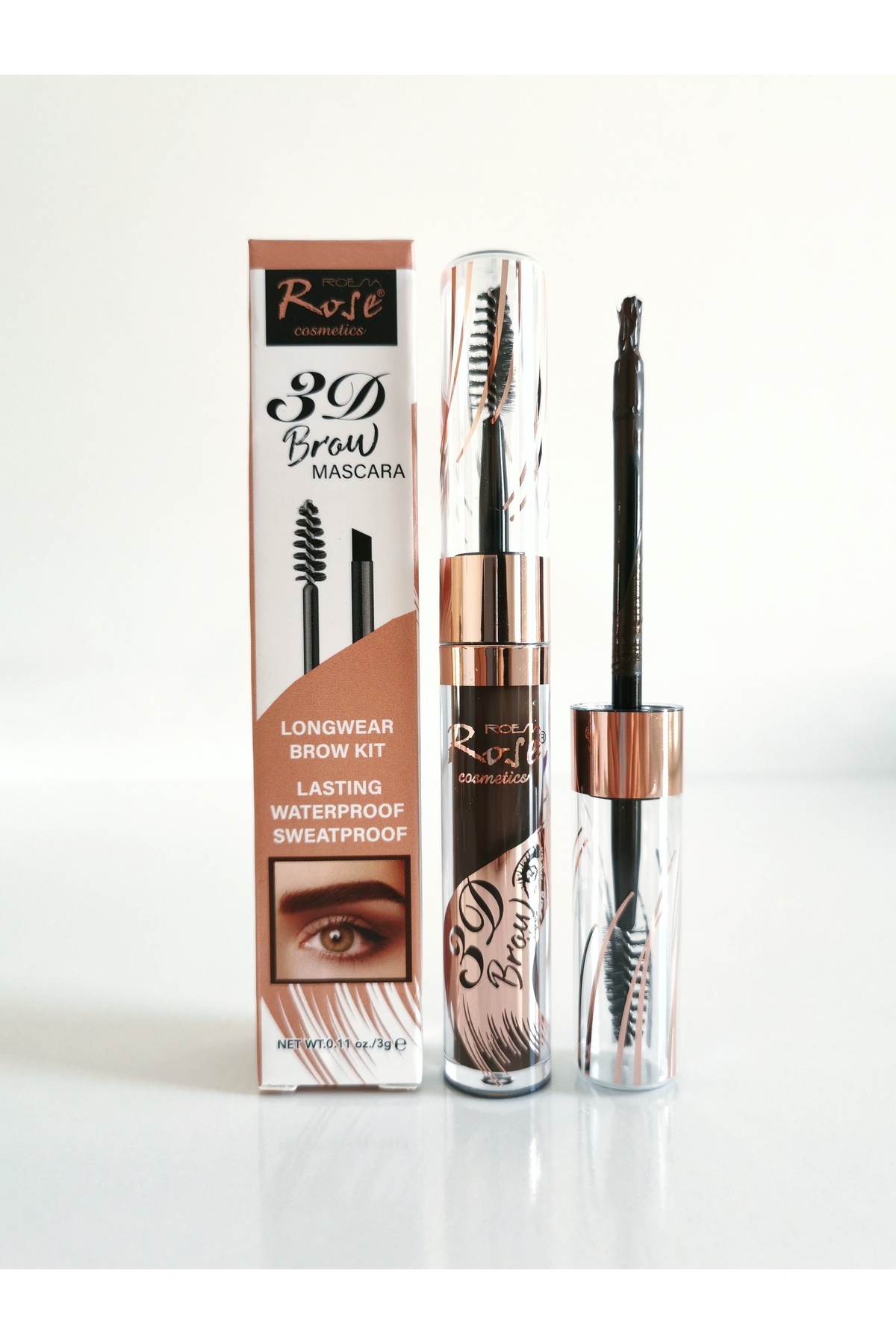 Cosha Beauty Rose 3D Brow Kaş Maskarası - Uzun Ömürlü Kaş Kiti