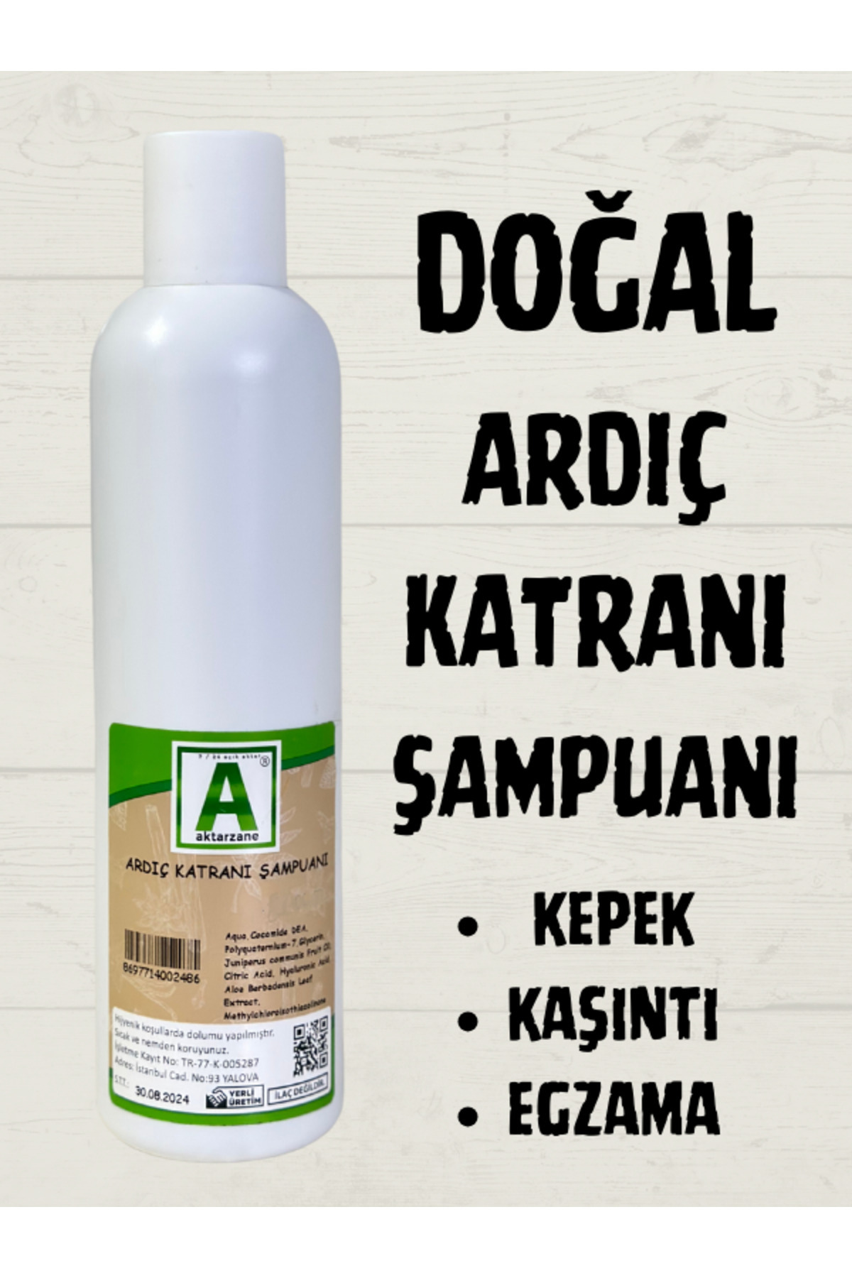 Aktarzane Ardıç Katranlı Şampuan Kepek Kaşıntı Için Özel Doğal Katran Şampuanı