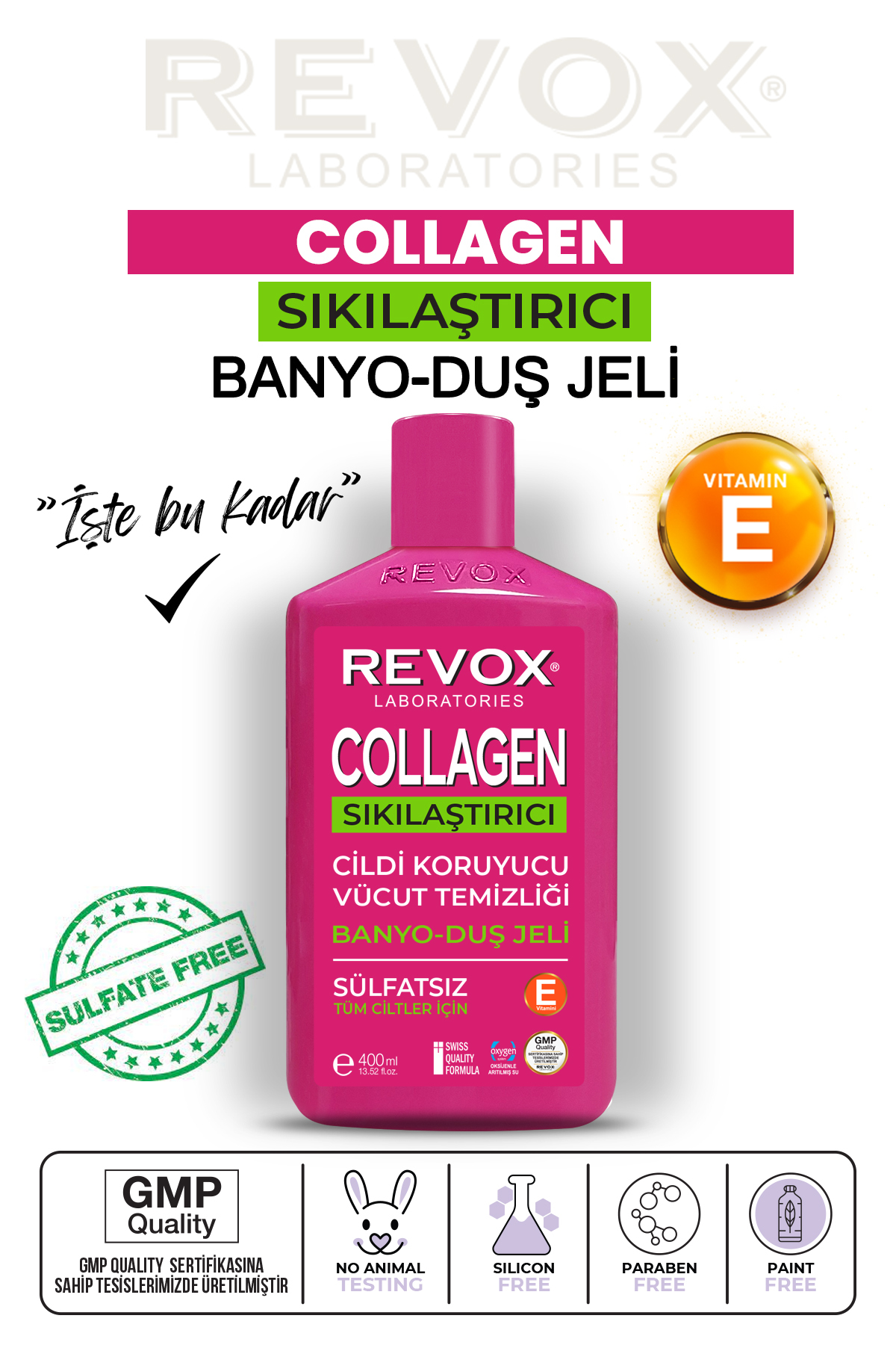 Revox Collagen Cildi Sıkılaştırıcı Sülfatsız Banyo Ve Duş Jeli 400 Ml