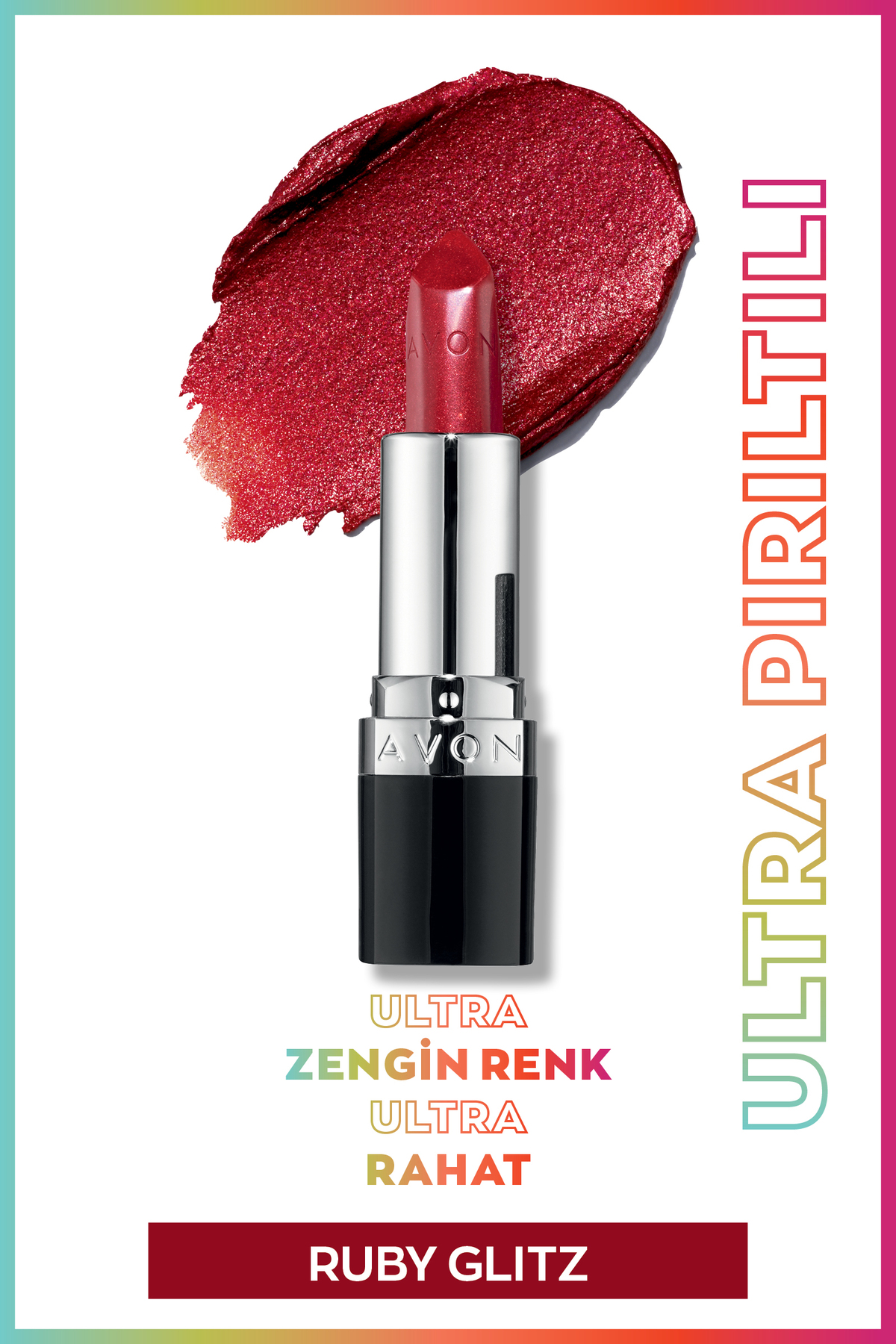 AVON Ultra Shimmer Lipstick - Ruby Glitz