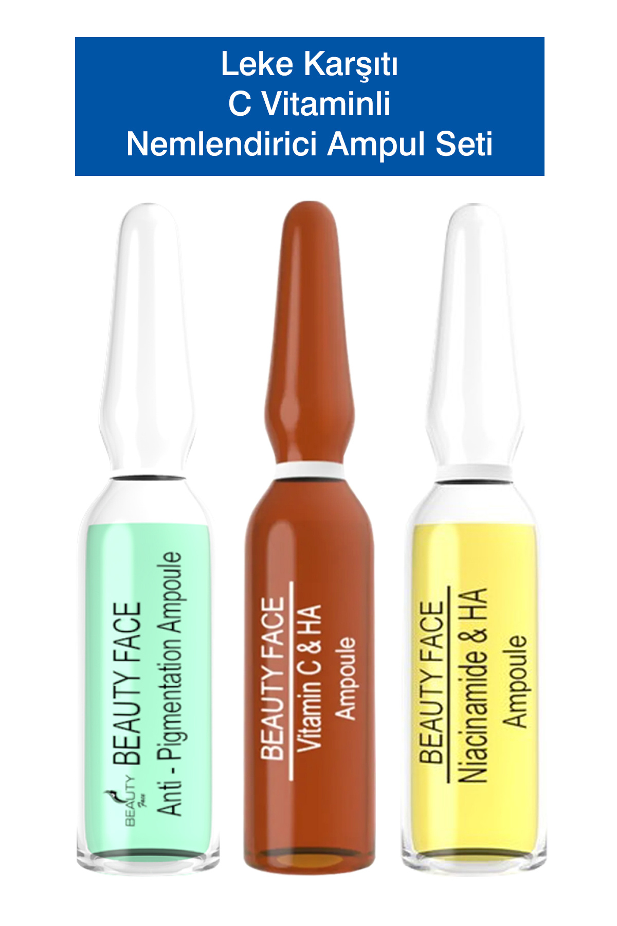 Beauty Face Leke Karşıtı C Vitaminli Antioksidan Lekelere Karşı Onarıcı Besleyici Nemlendirici Ampul Seti 6'lı