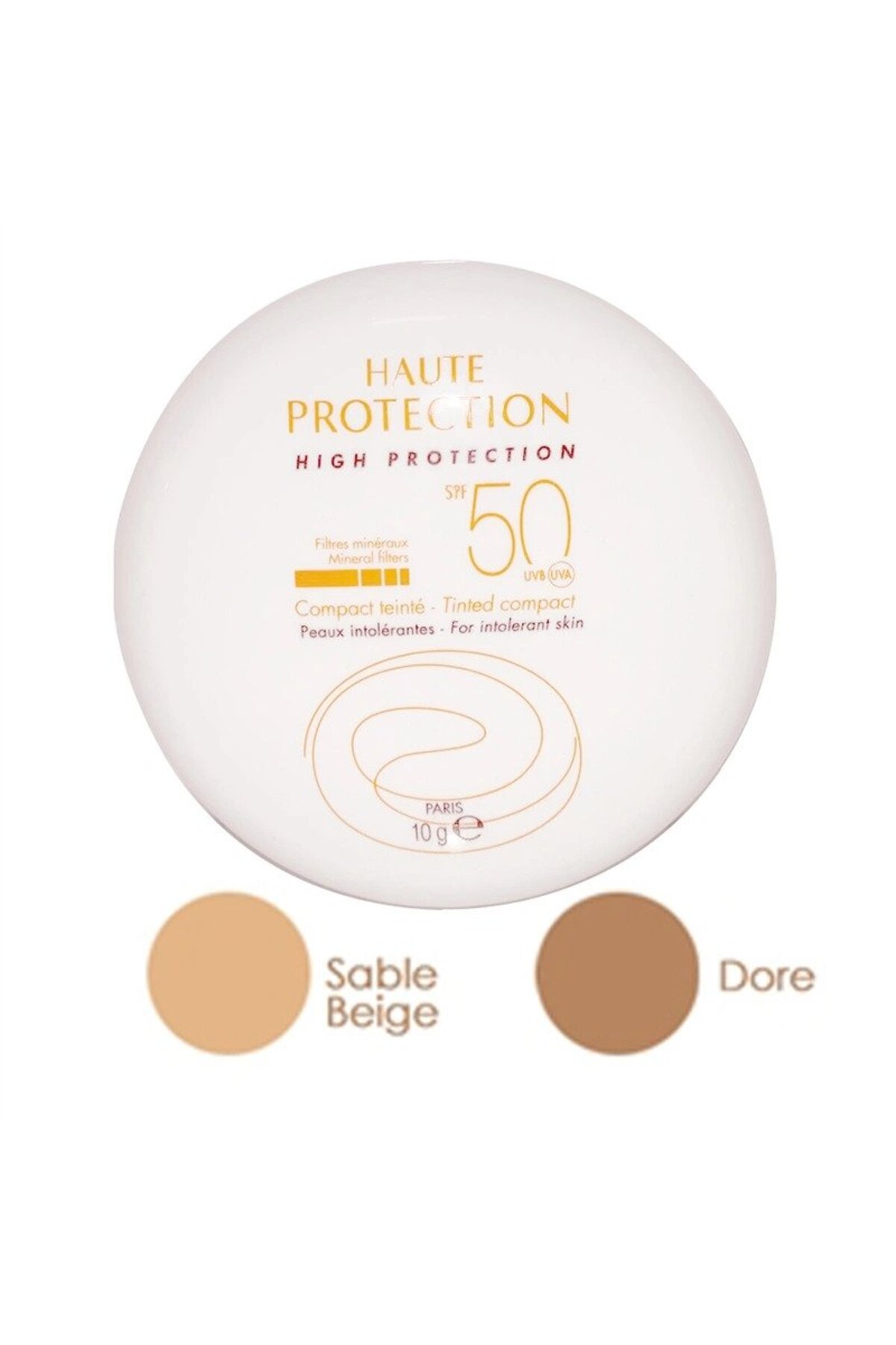 Avene SPF 50 Renkli Güneş Koruyucu Compact Krem Fondöten 10 gr - Sable Beige Açık Tenler İçin
